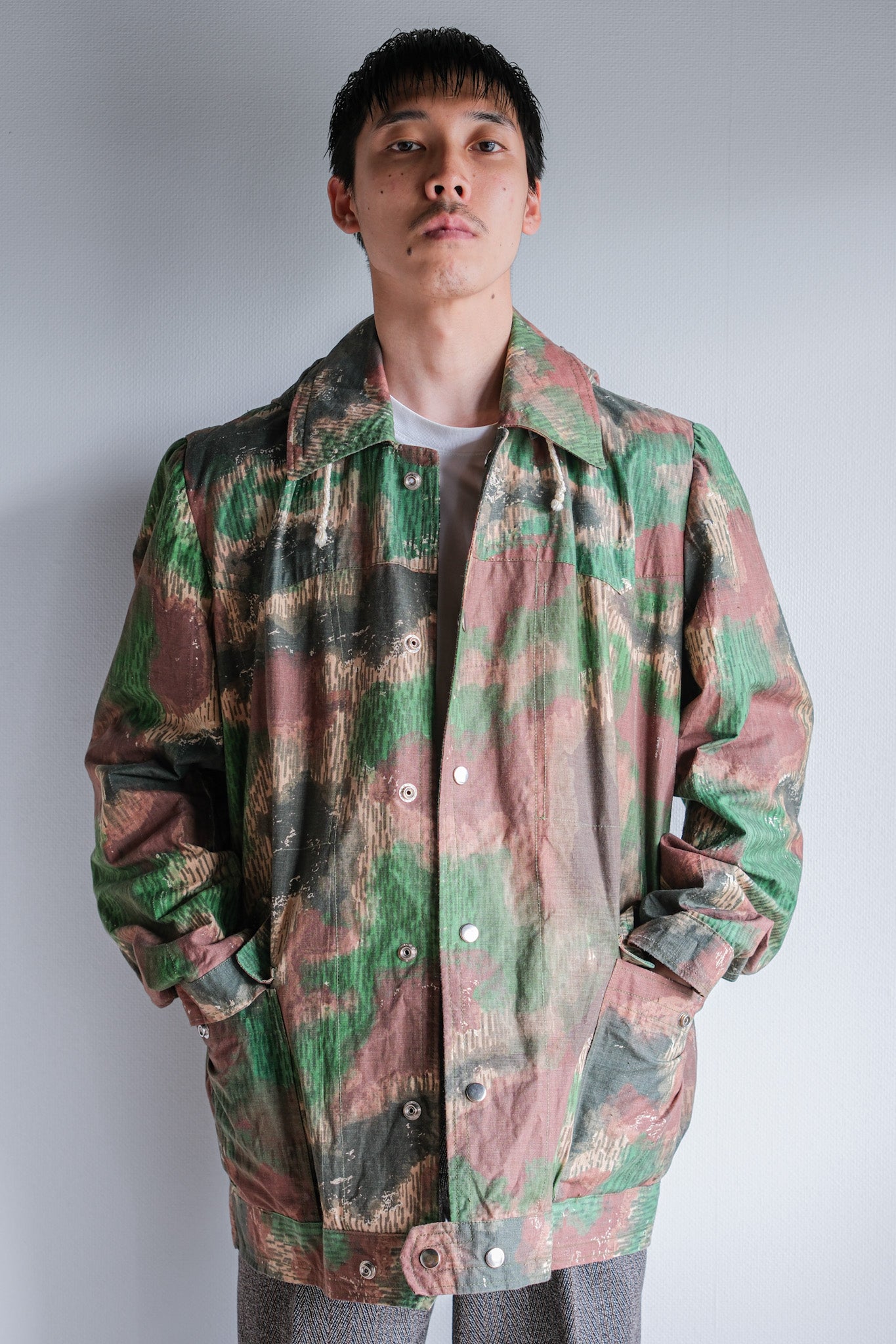 【~60's】Czechoslovakian Army Sumpfmuster Pattern Camouflage Jacket With Hood "Localmade"