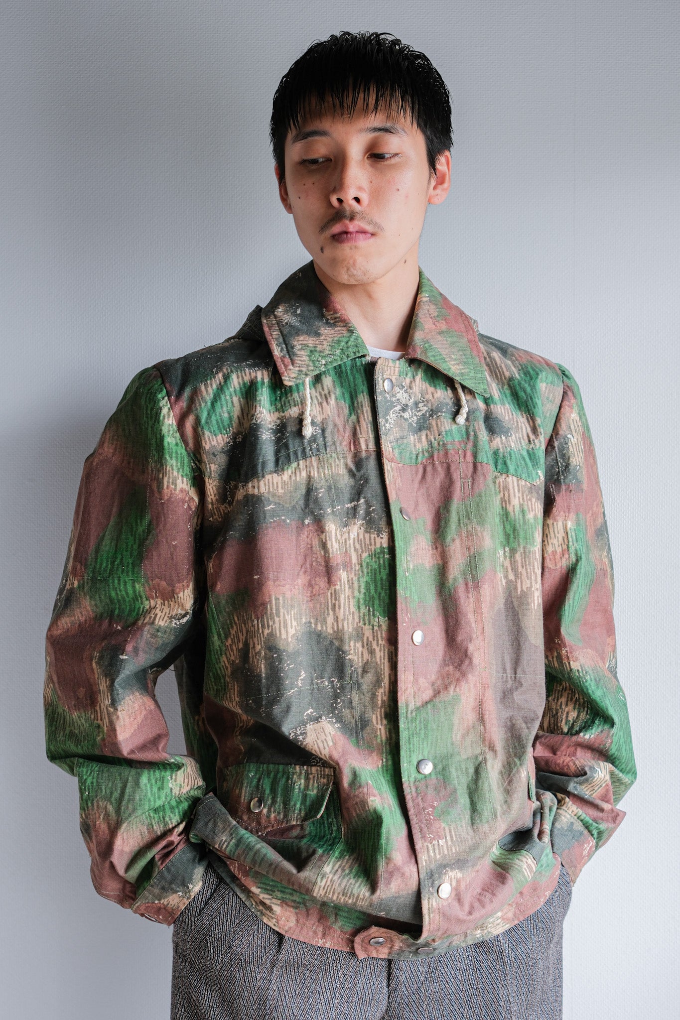 【~60's】Czechoslovakian Army Sumpfmuster Pattern Camouflage Jacket With Hood "Localmade"