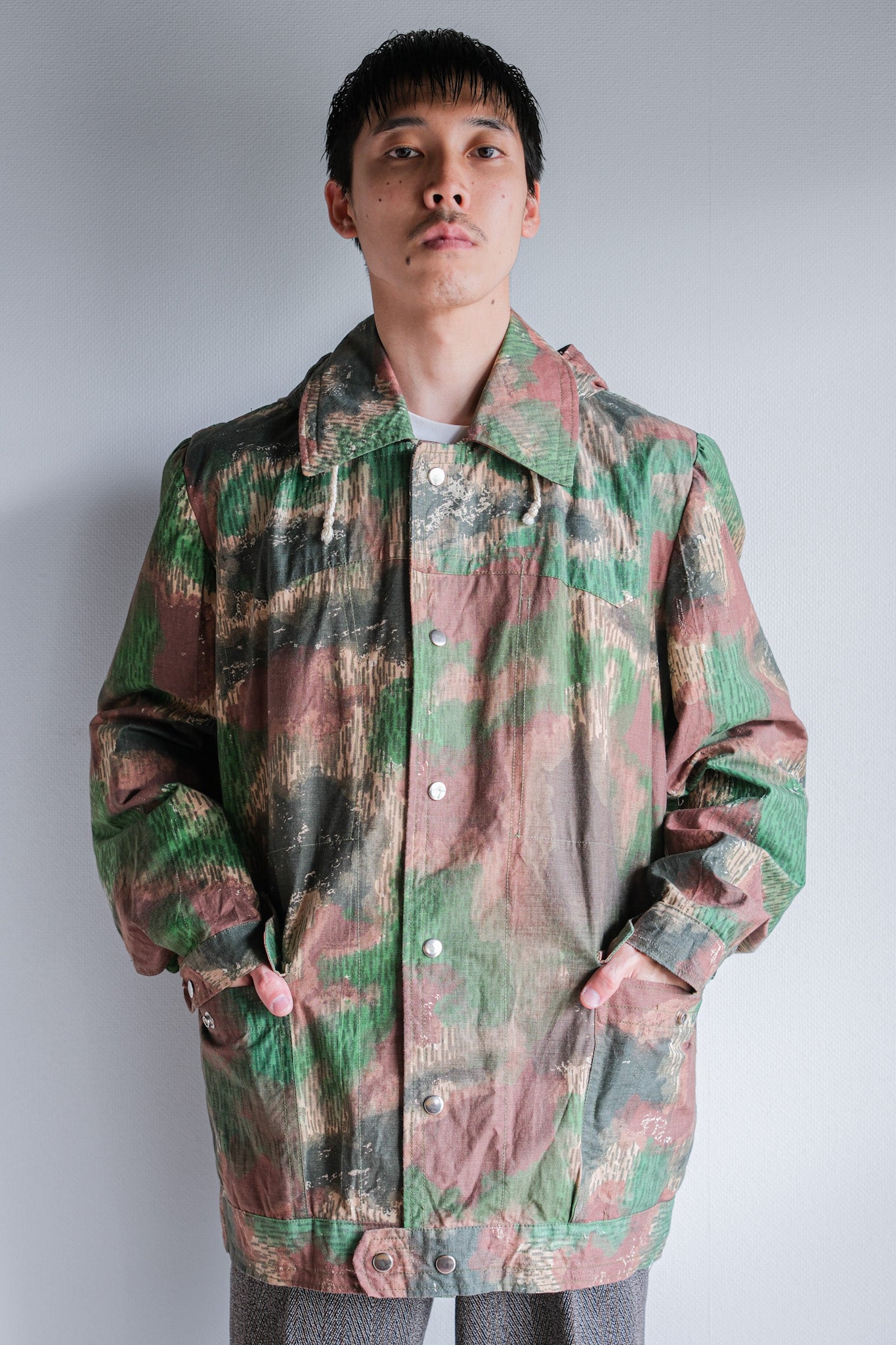 【~60's】Czechoslovakian Army Sumpfmuster Pattern Camouflage Jacket With Hood "Localmade"