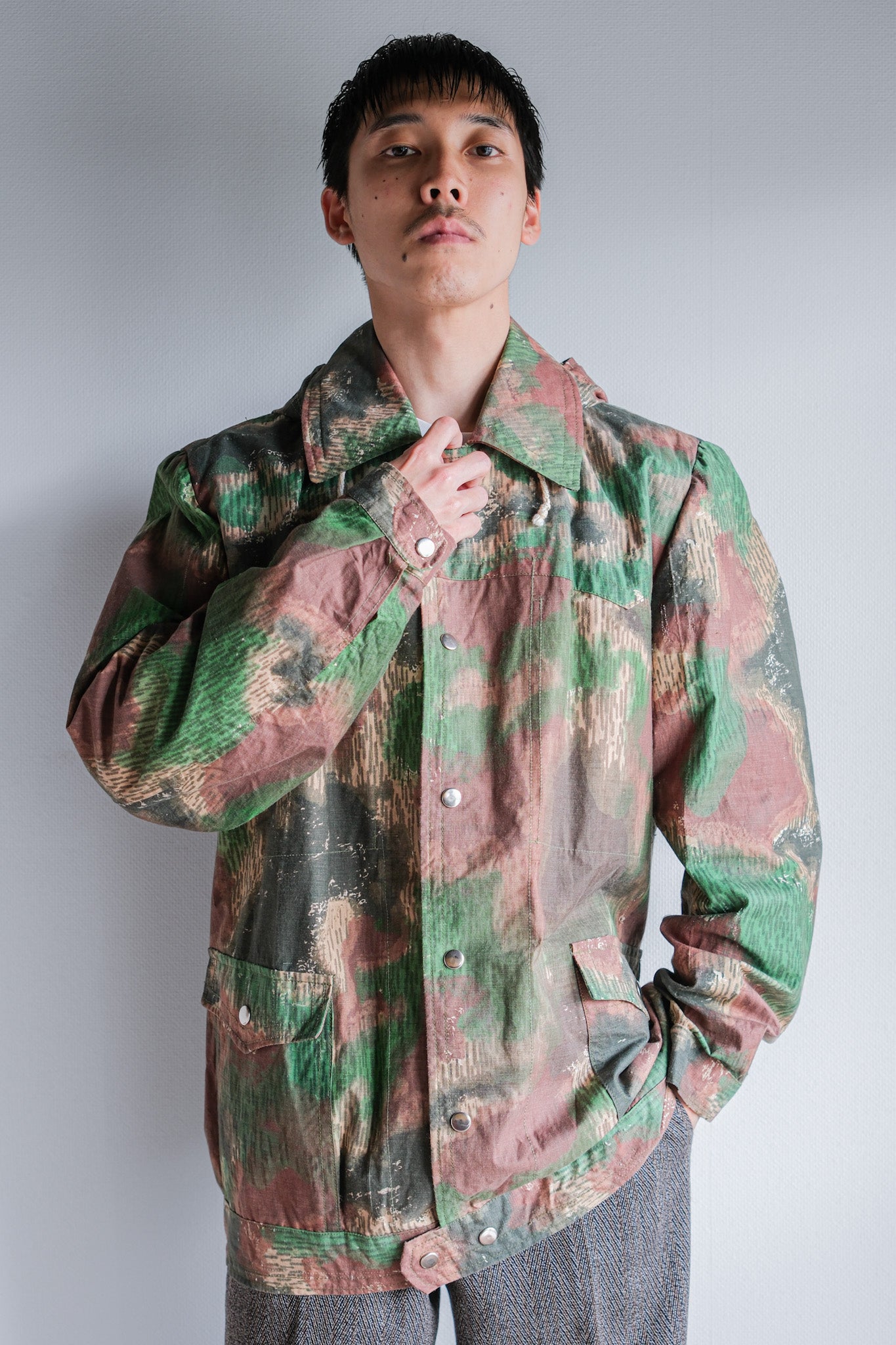 【~60's】Czechoslovakian Army Sumpfmuster Pattern Camouflage Jacket With Hood "Localmade"
