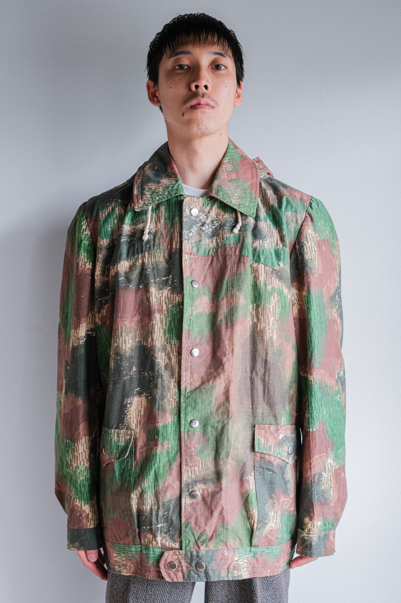 【~60's】Czechoslovakian Army Sumpfmuster Pattern Camouflage Jacket With Hood "Localmade"