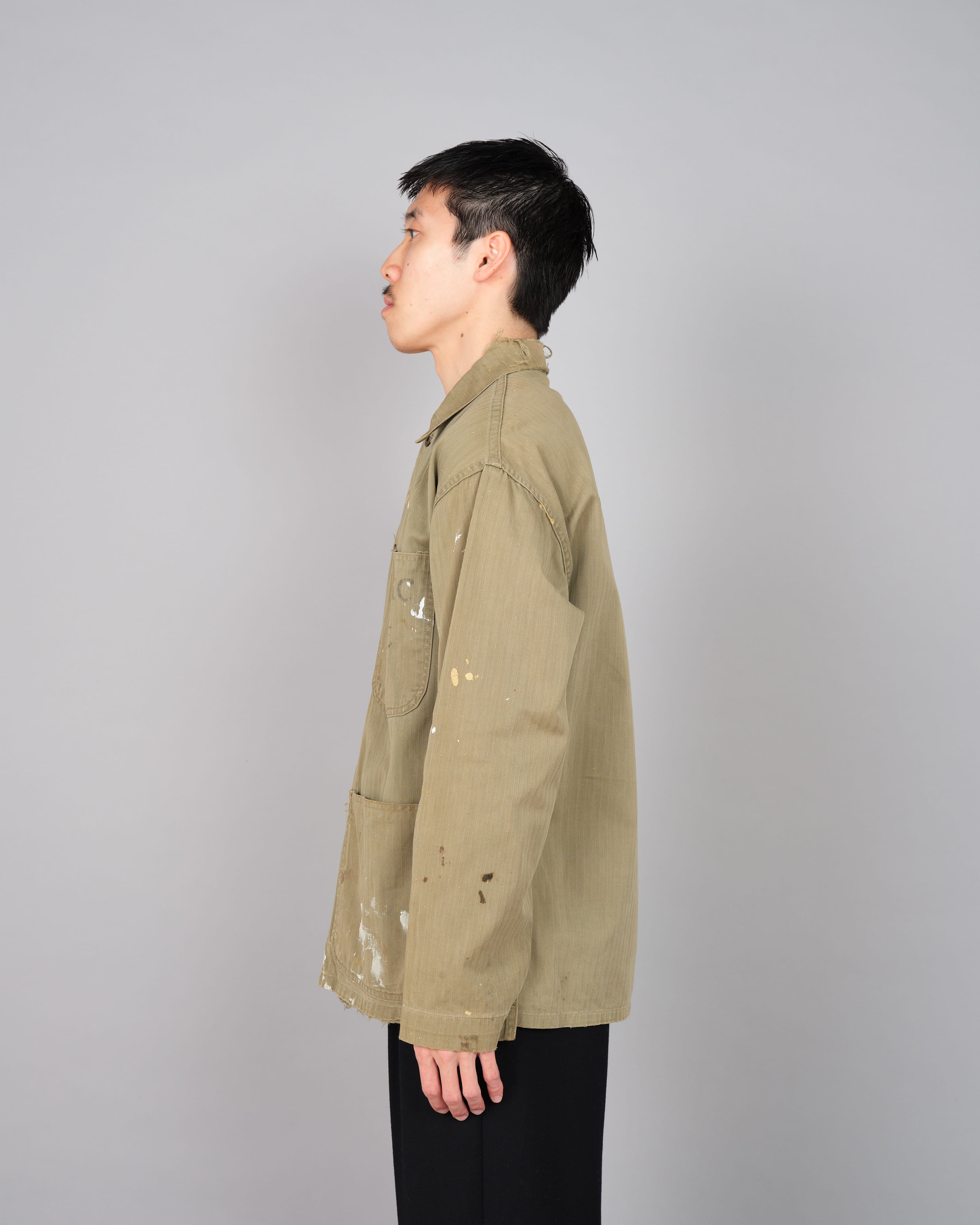 【~40's】WWⅡ U.S.M.C P-41 HBT Utility Jacket "Crazy Paint"