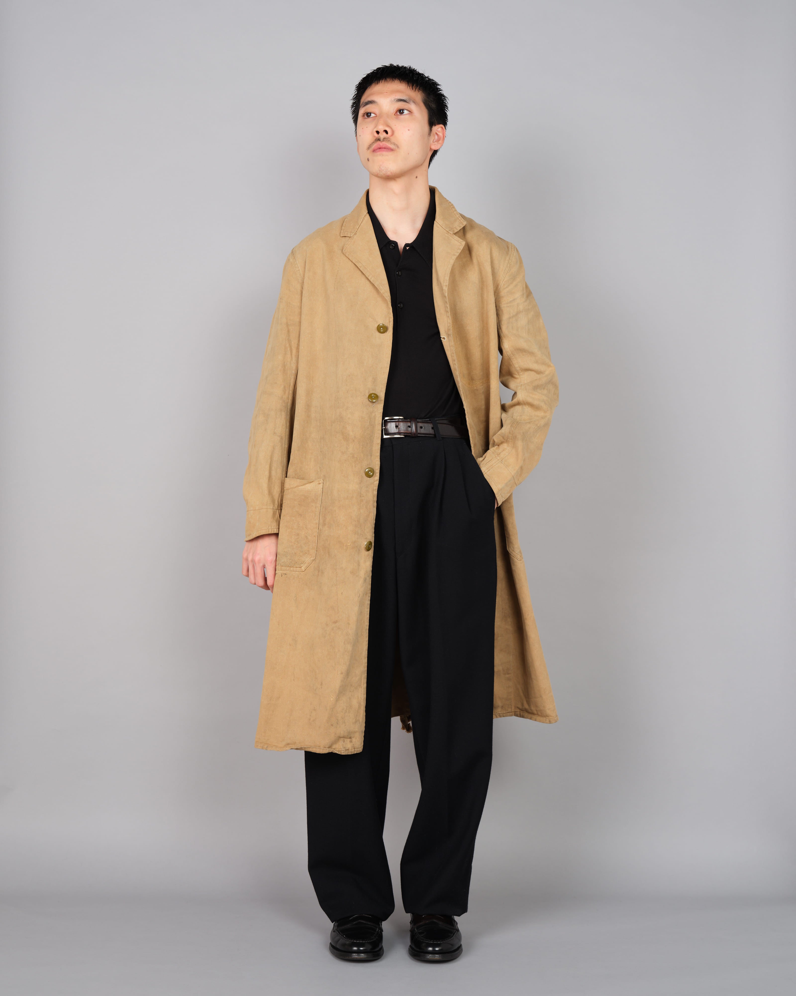 【~50's】British Vintage Khaki Cotton Drill Work Coat "CC41"