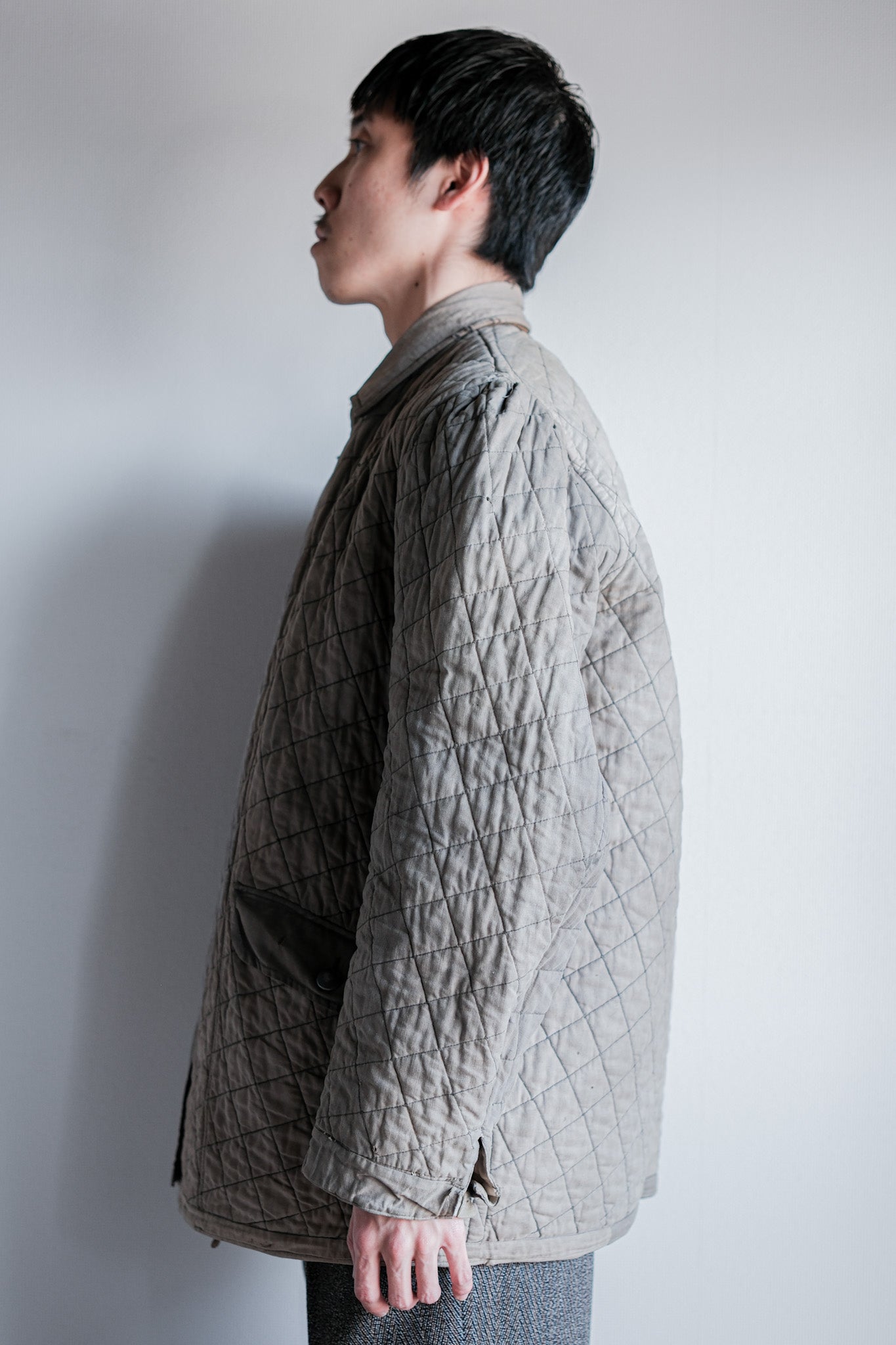 【~40's】WWⅡ German Army Gray-White Reversible Quilted Winter Parka "Modified" "Wehrmacht"