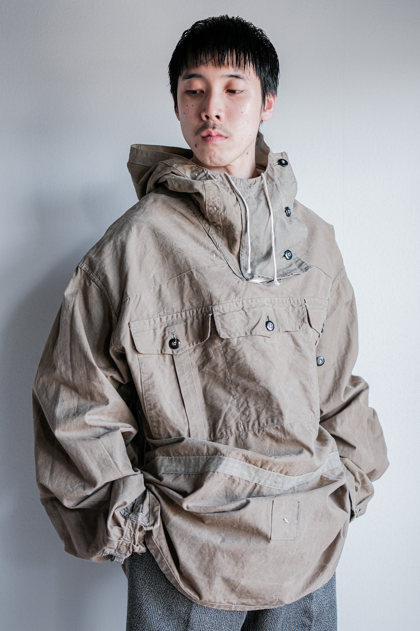 【~40's】WWⅡ German Army M42 Gebirgsjäger Reversible Windbluse Size.4 "1st Type" "Wehrmacht"