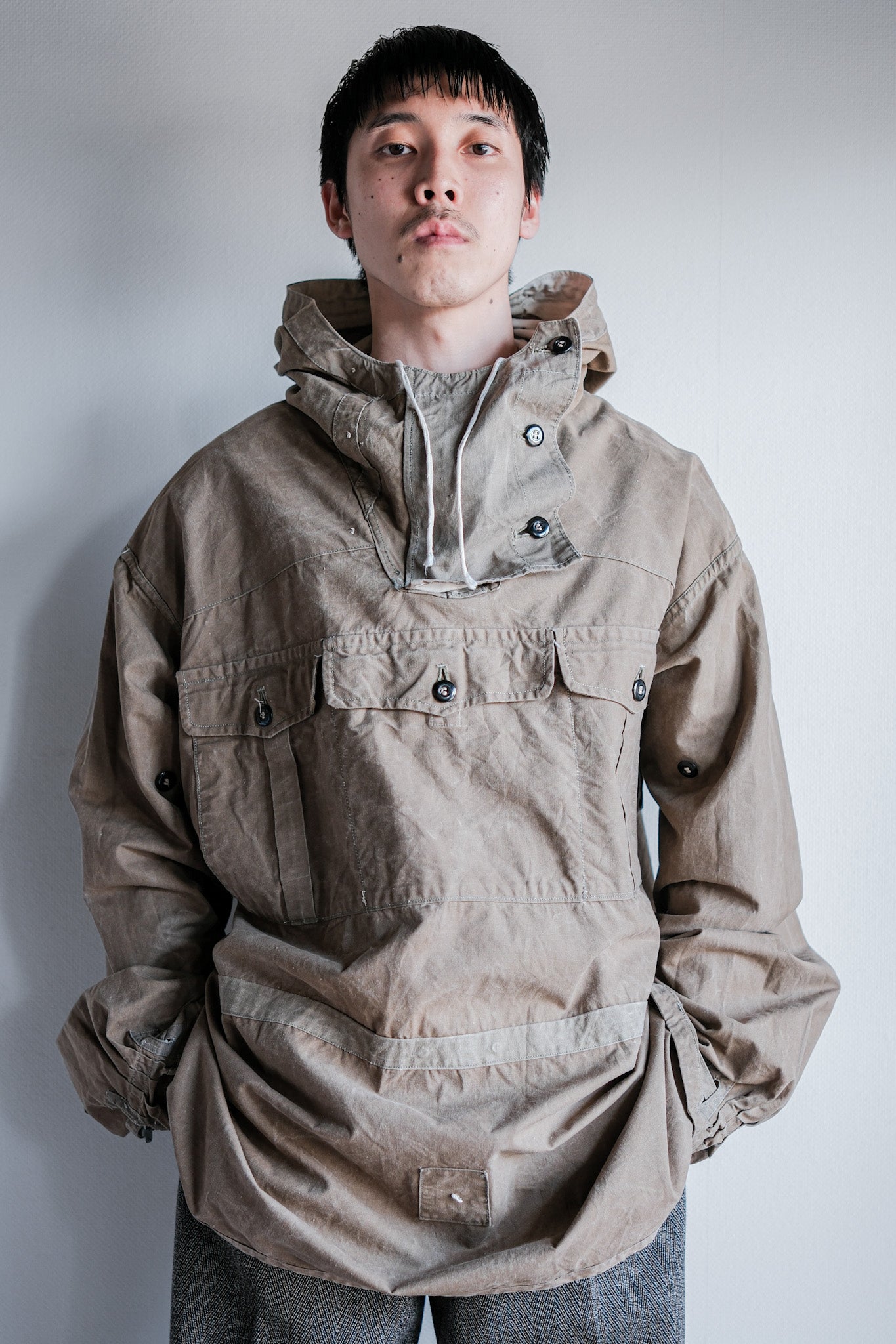 【~40's】WWⅡ German Army M42 Gebirgsjäger Reversible Windbluse Size.4 "1st Type" "Wehrmacht"