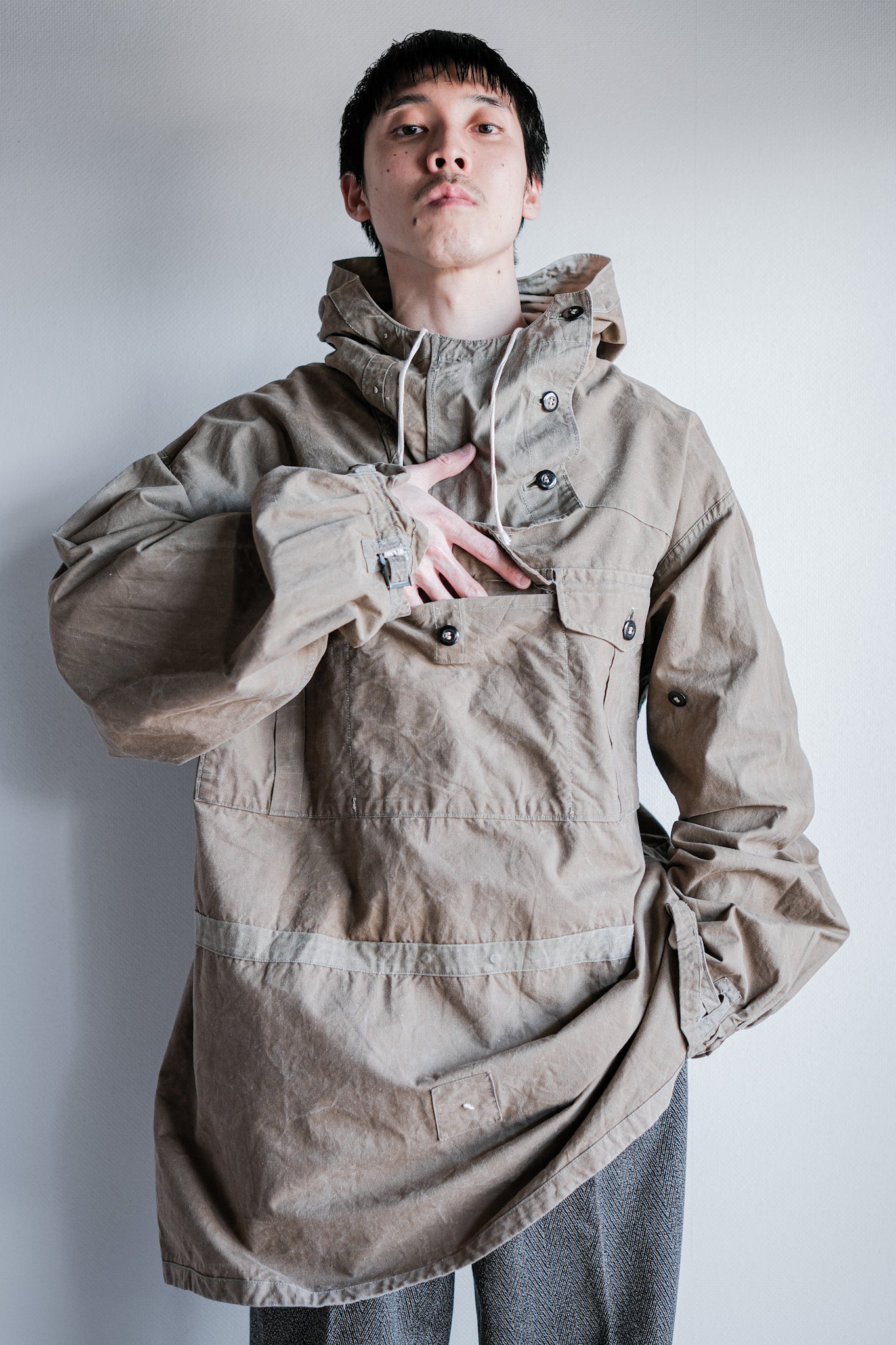 【~40's】WWⅡ German Army M42 Gebirgsjäger Reversible Windbluse Size.4 "1st Type" "Wehrmacht"