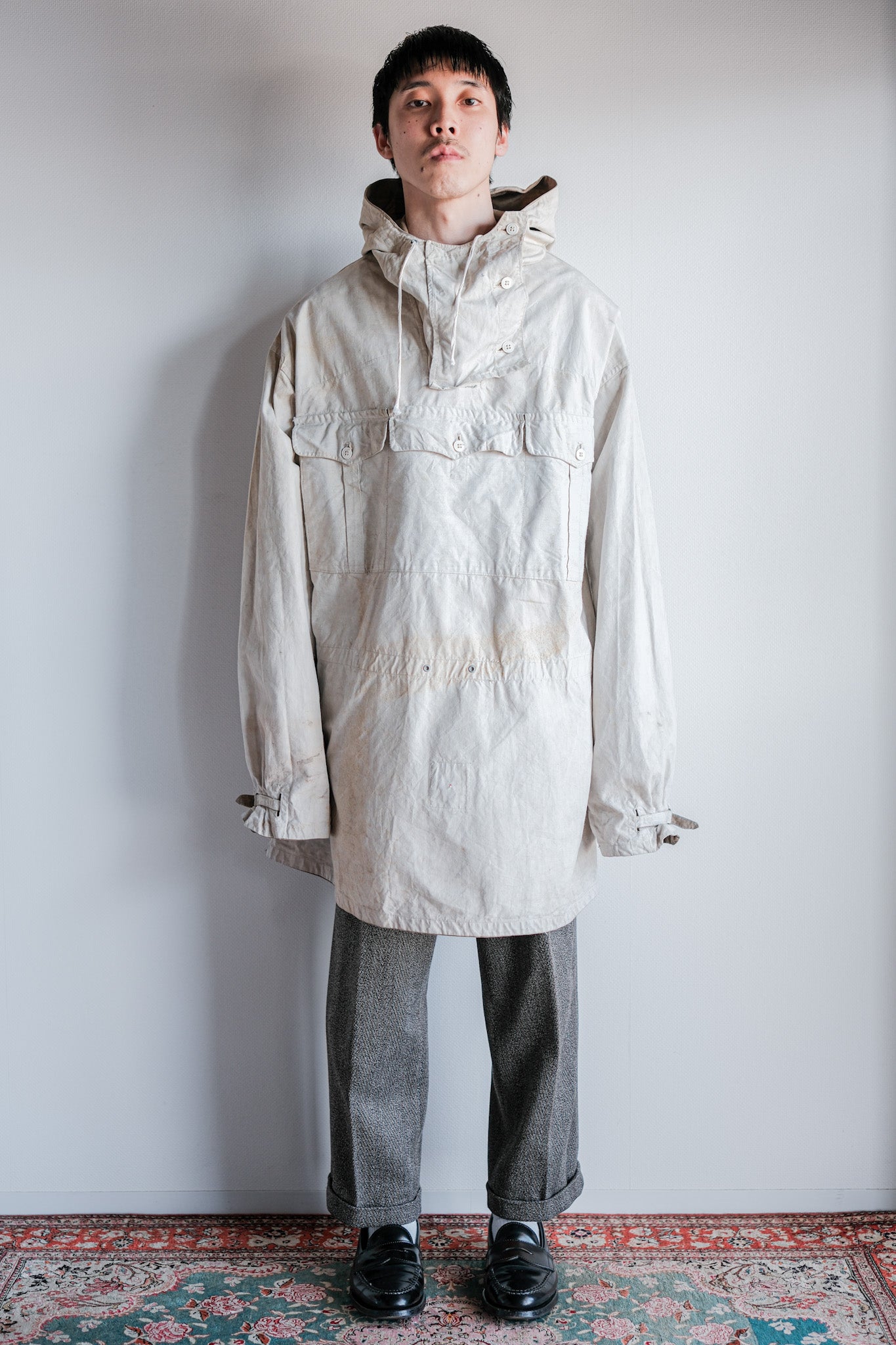 【~40's】WWⅡ German Army M42 Gebirgsjäger Reversible Windbluse Size.4 "1st Type" "Wehrmacht"