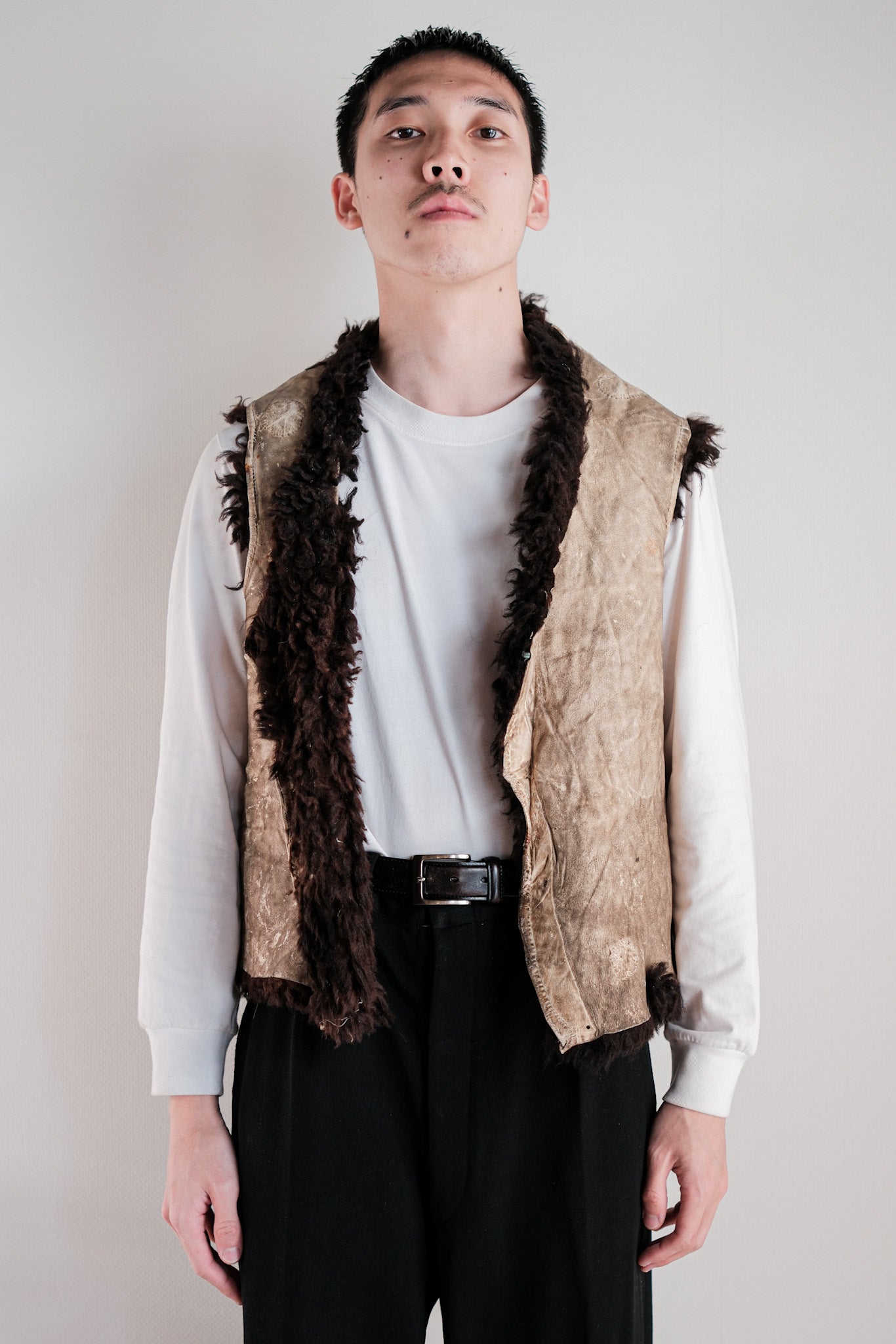 【~40's】WWⅡ German Waffen-SS Winter Sheepskin Fur Vest