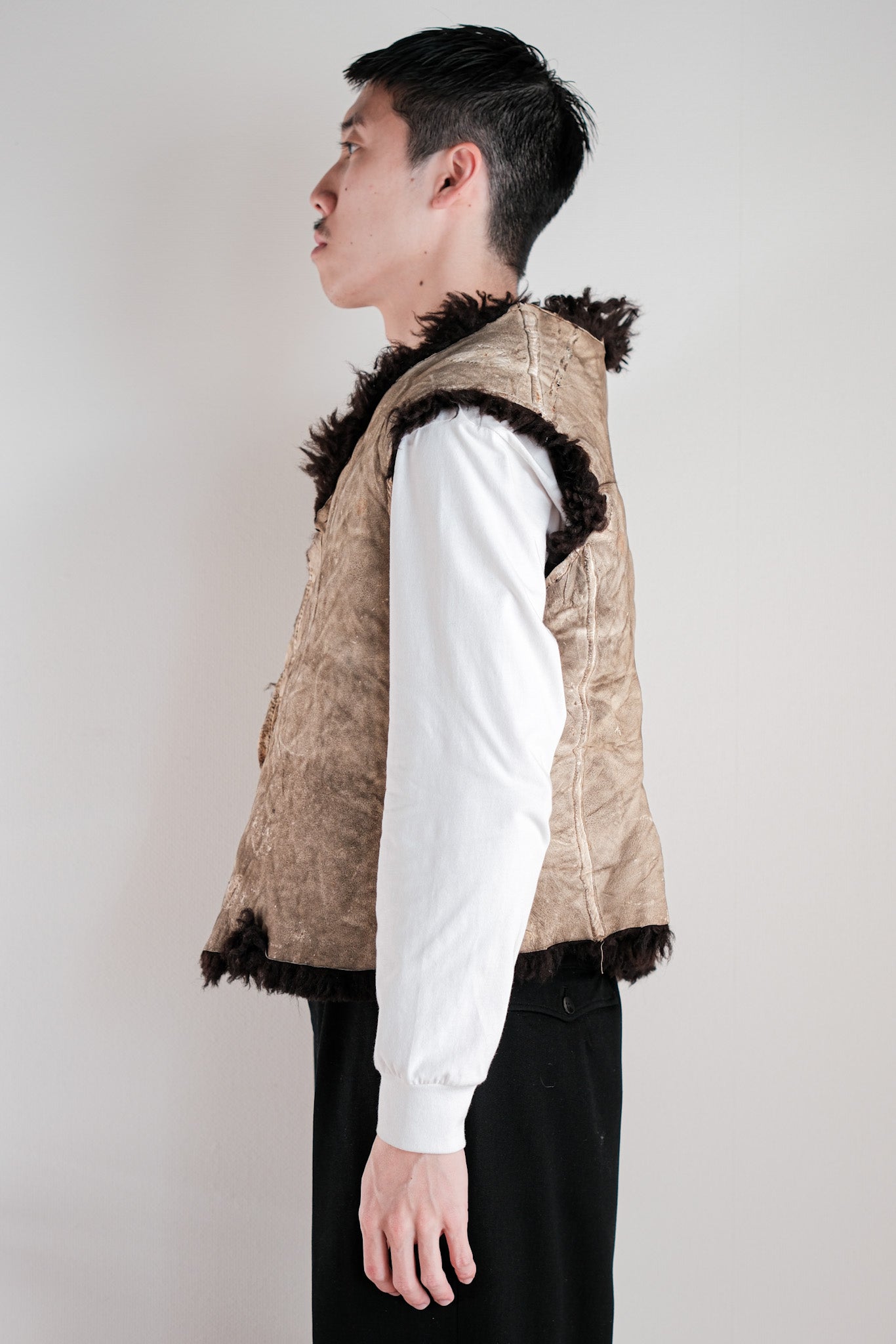 【~40's】WWⅡ German Waffen-SS Winter Sheepskin Fur Vest