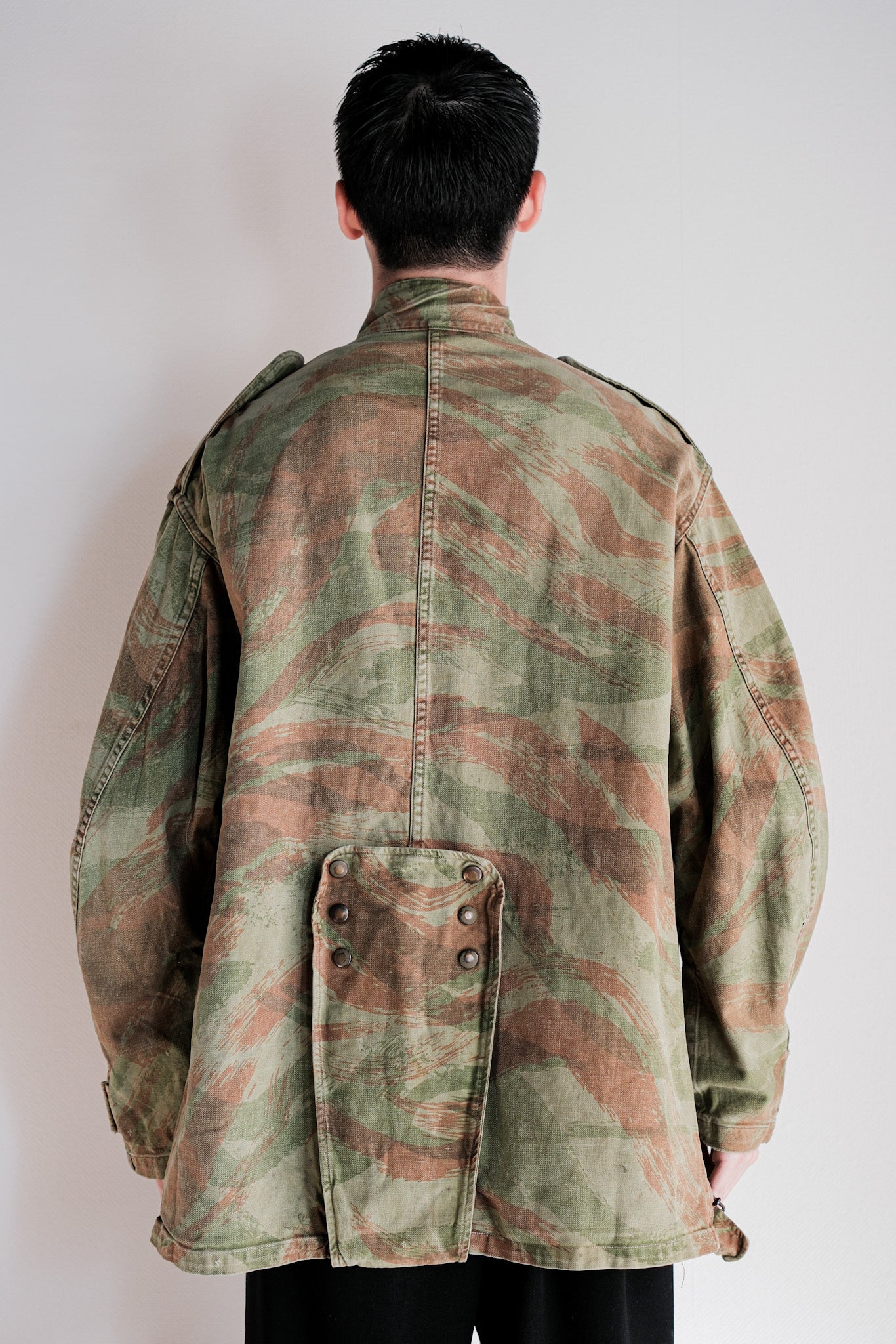 【~50's】French Army TAP47/53 Lizard Camouflage Paratrooper Jacket Size.46