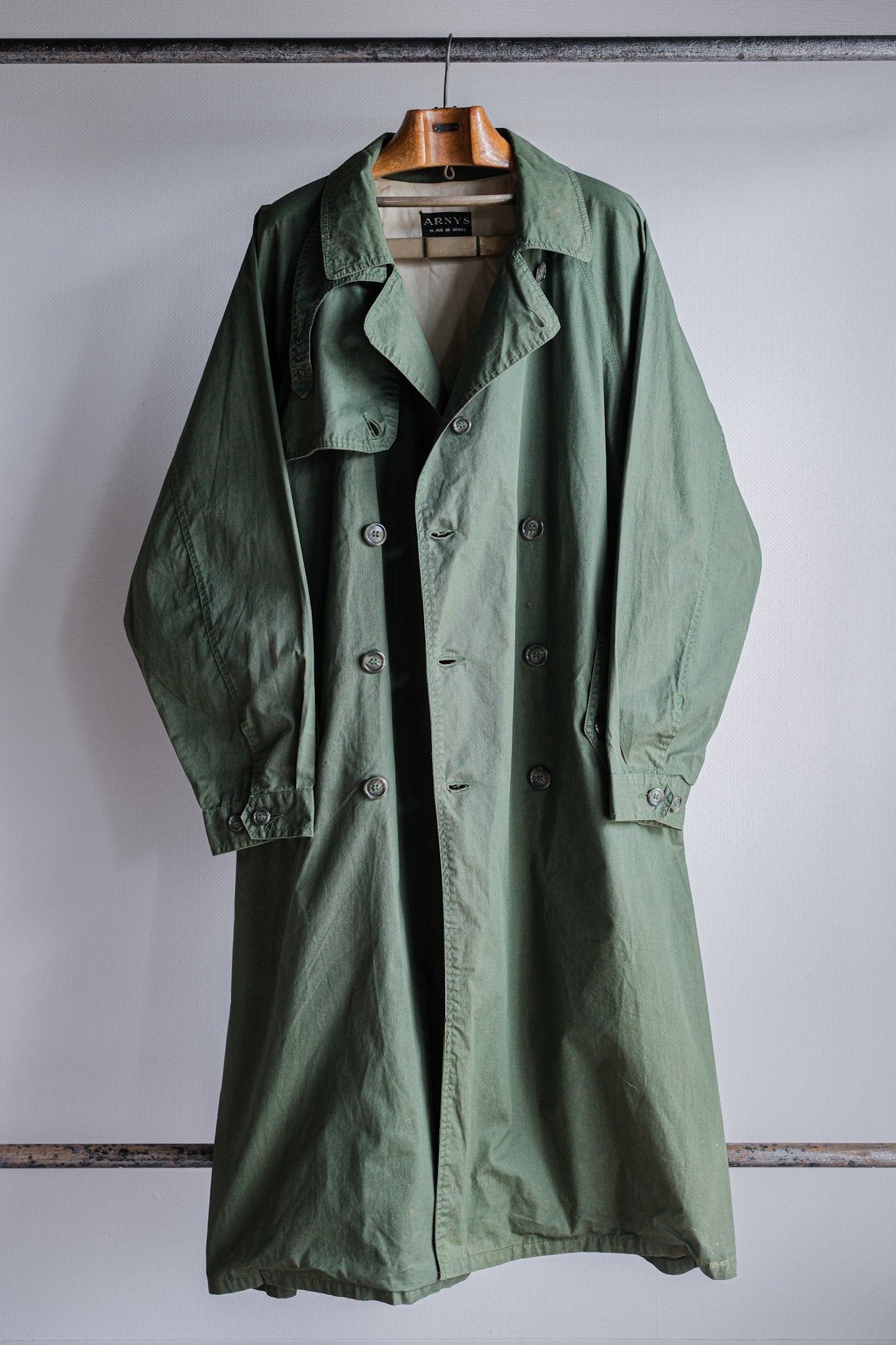 【~90's】Old ARNYS PARIS Raglan Sleeve Trench Coat Size.52