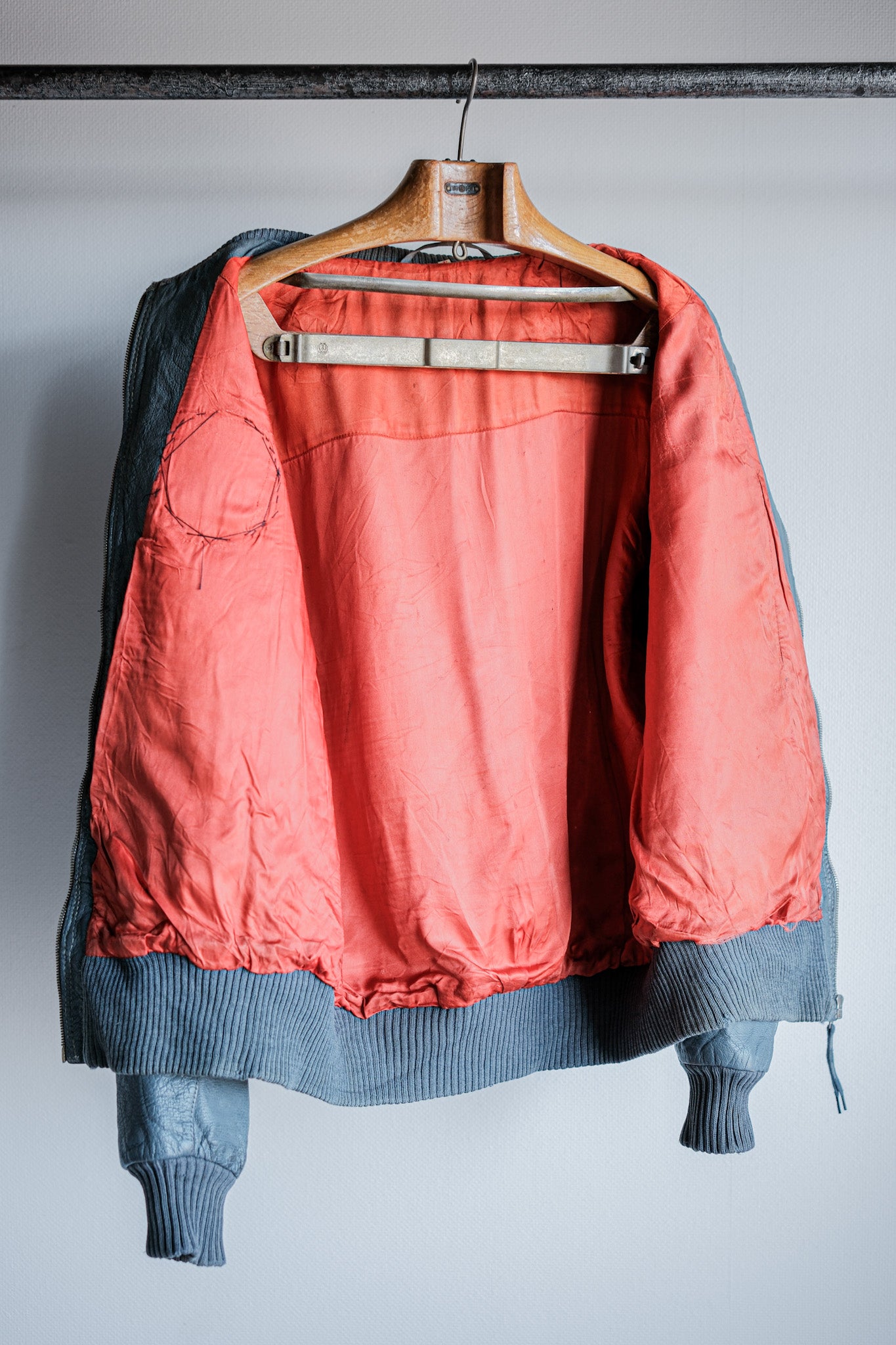 【~70’s】West German Air Force Pilot Leather Jacket With Patches Size.190/100