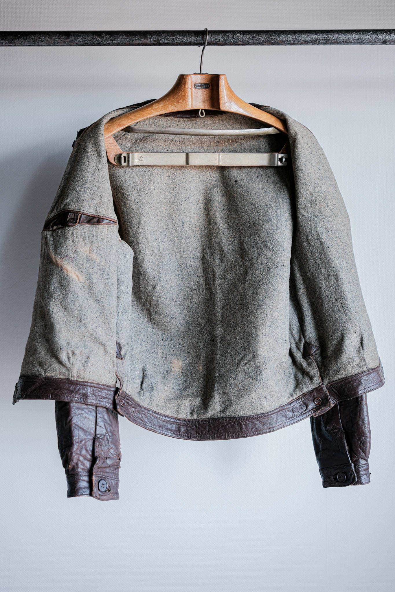 【~40's】WWⅡ French CJF Leather Cyclist Jacket