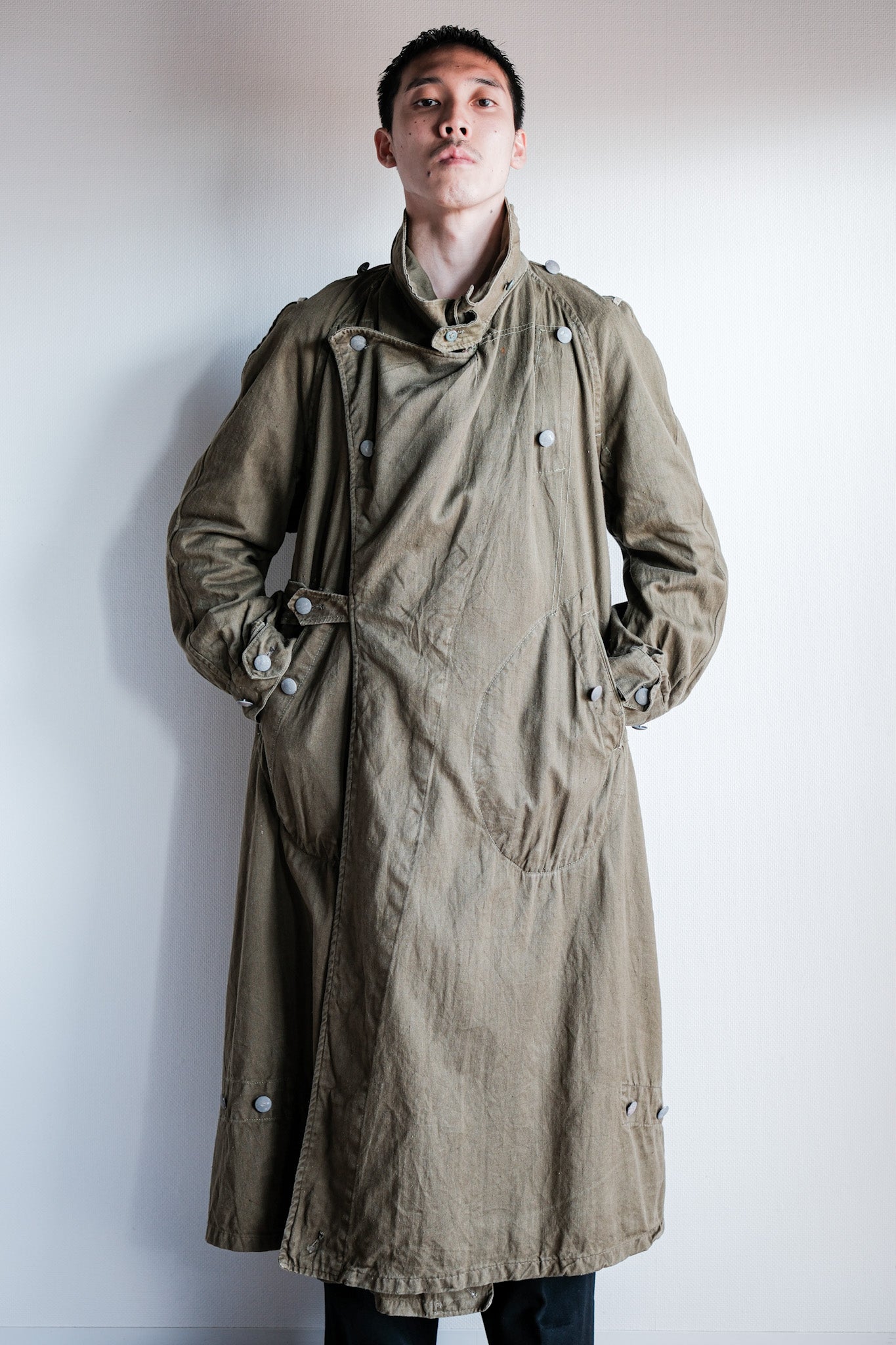 【~40's】WWⅡ German Afrika Korps Tropical Motorcycle Coat "DAK"