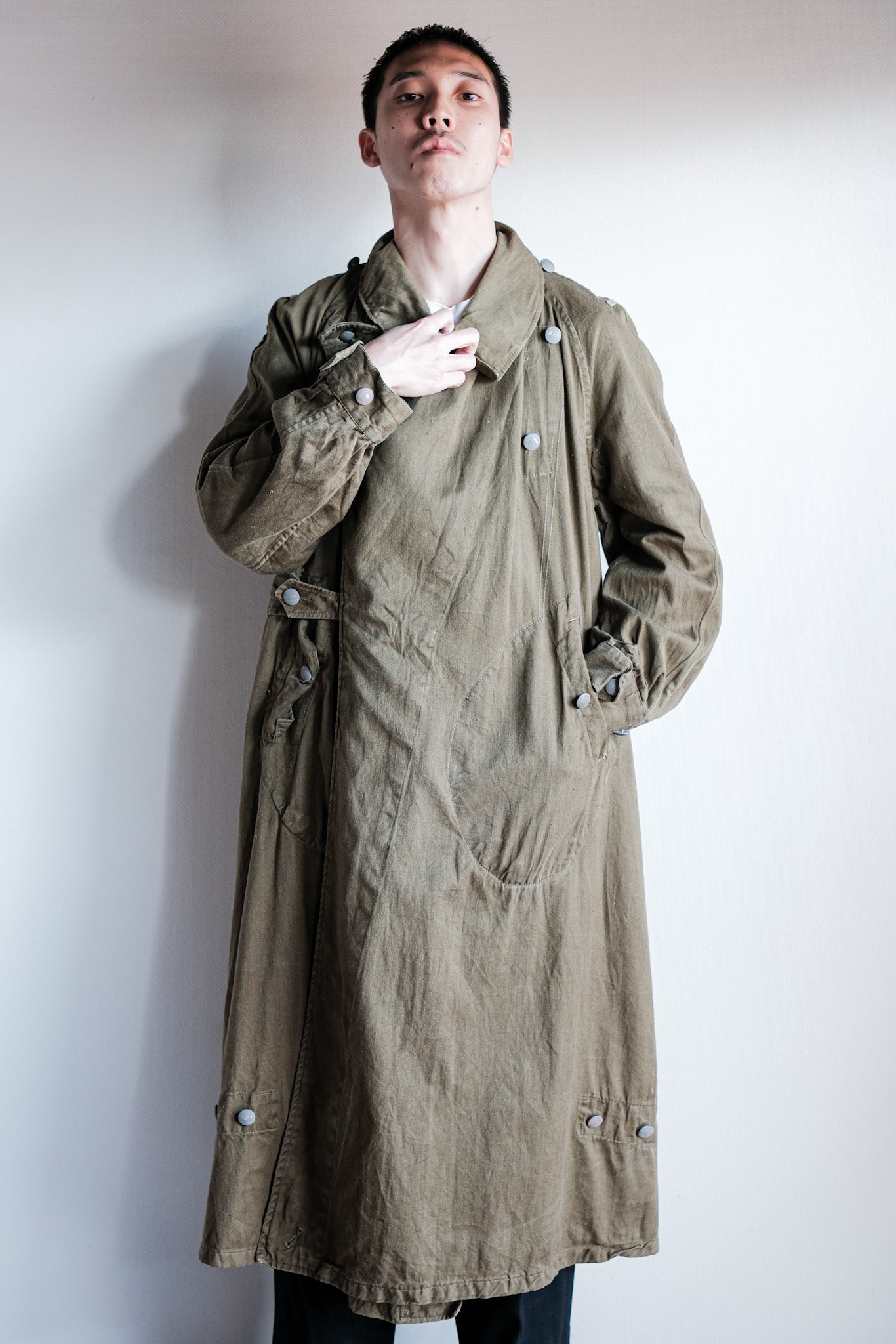 【~40's】WWⅡ German Afrika Korps Tropical Motorcycle Coat "DAK"
