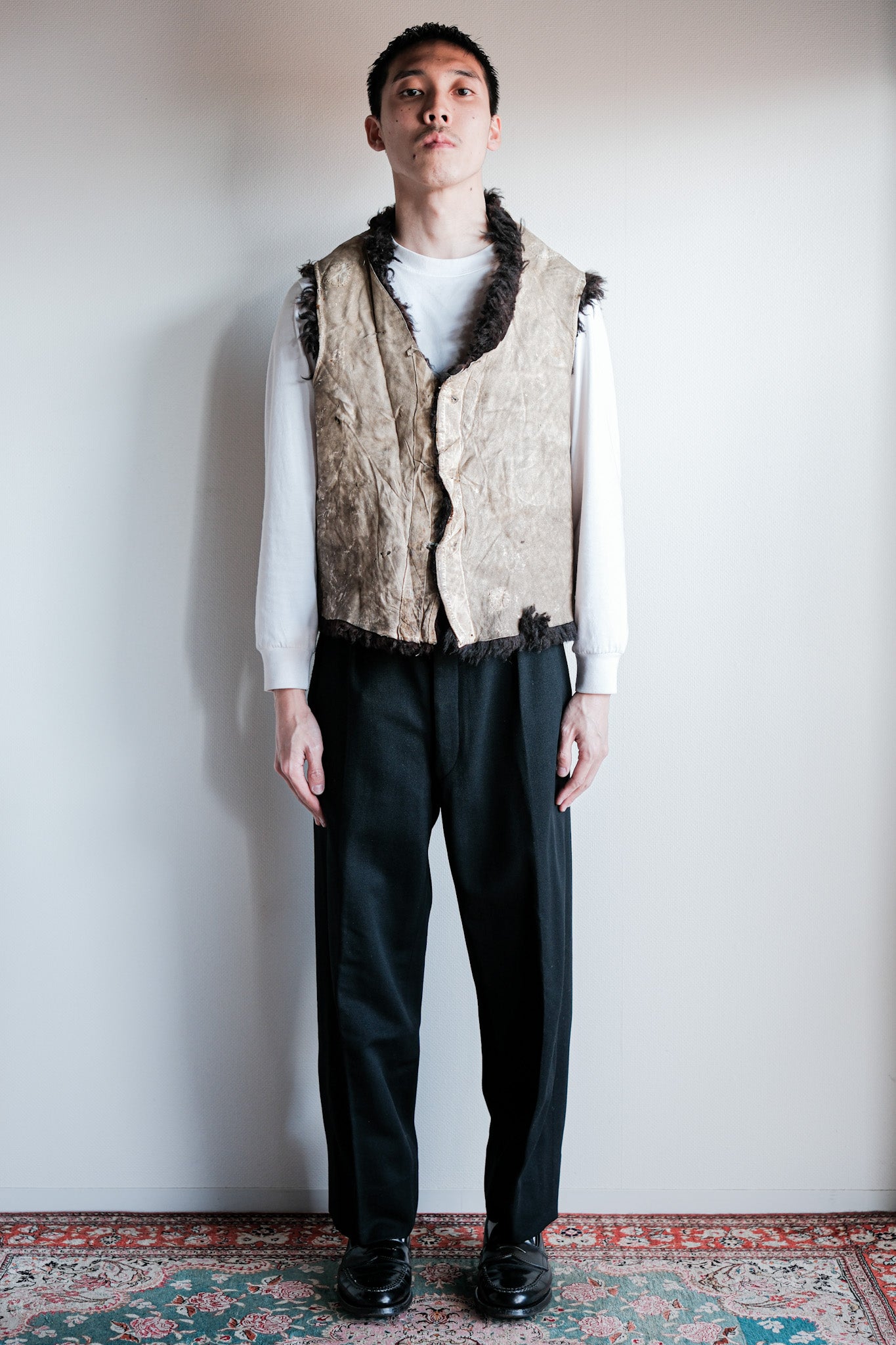 【~40's】WWⅡ German Waffen-SS Winter Sheepskin Fur Vest