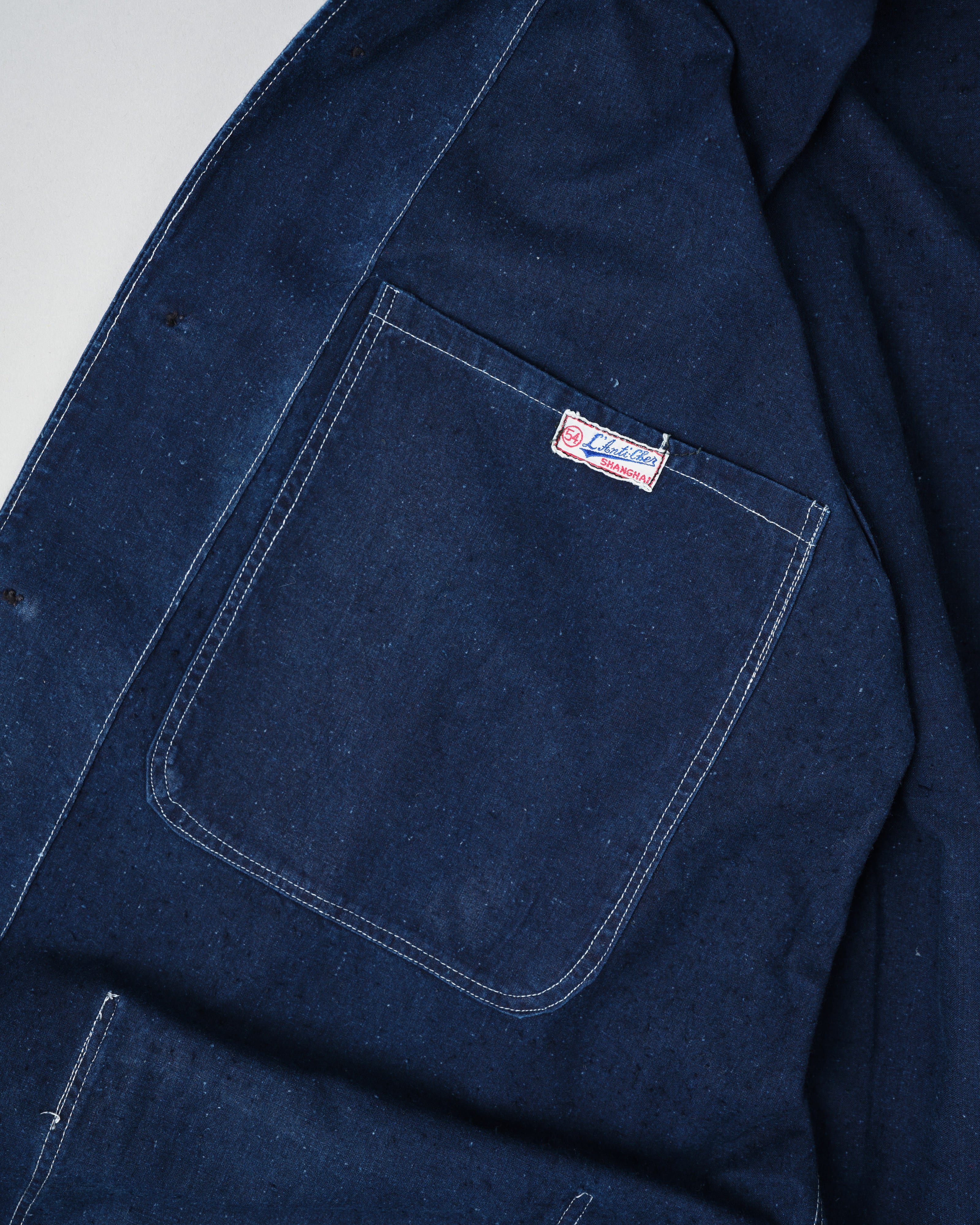 【~60’s】French China Indigo Cotton Work Jacket Size.54