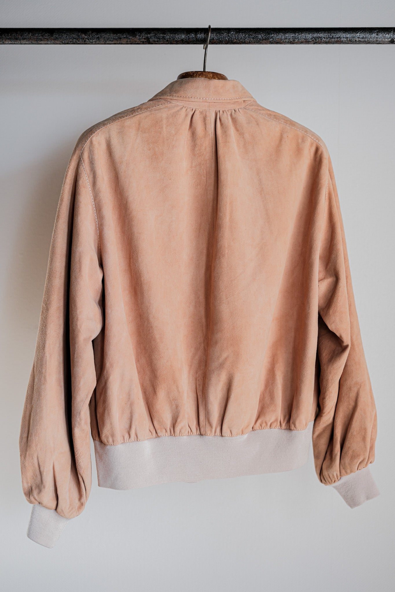 【~70's】Old Hermès Sport Paris Saddle Shoulder Suede Leather Blouson