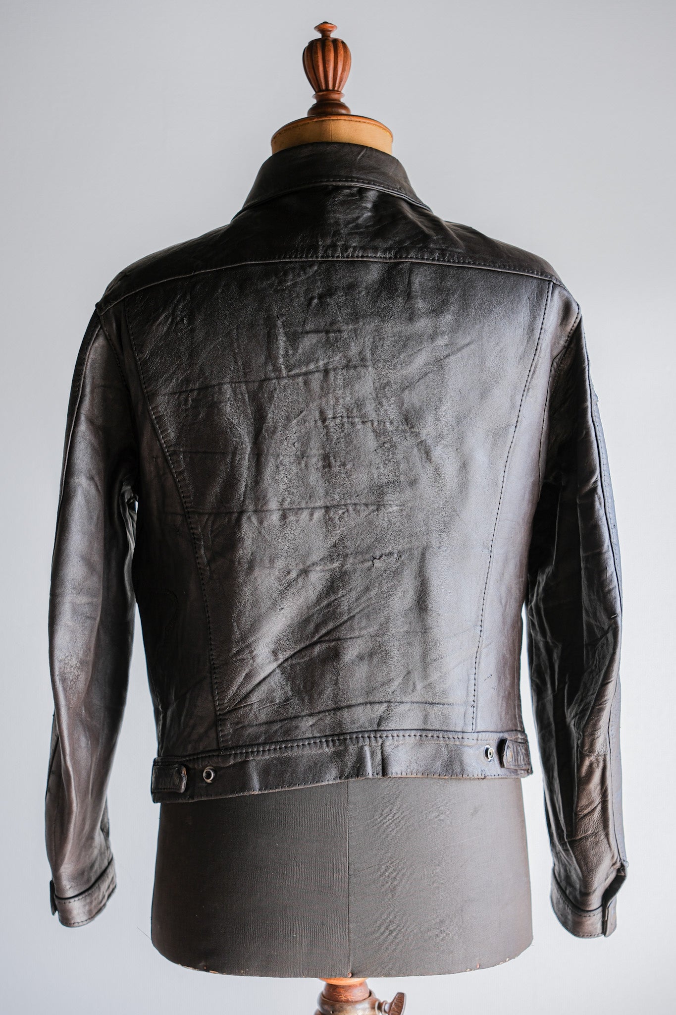 【~50’s】Vintage Levi’s Leather Trucker Jacket "Big E" "Short Horn"