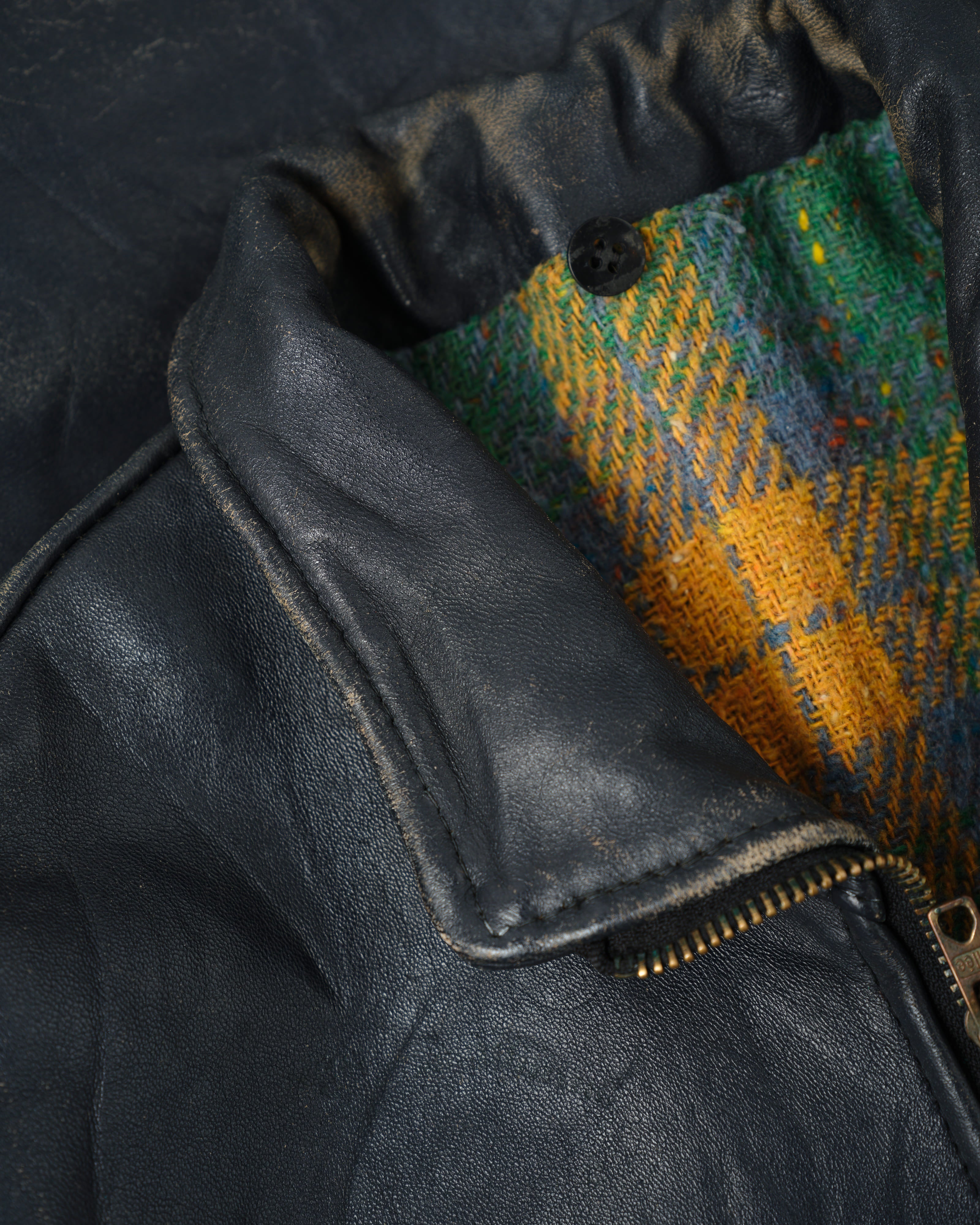 【~80's】French Air Force Pilot Leather Jacket "Civilian Type"