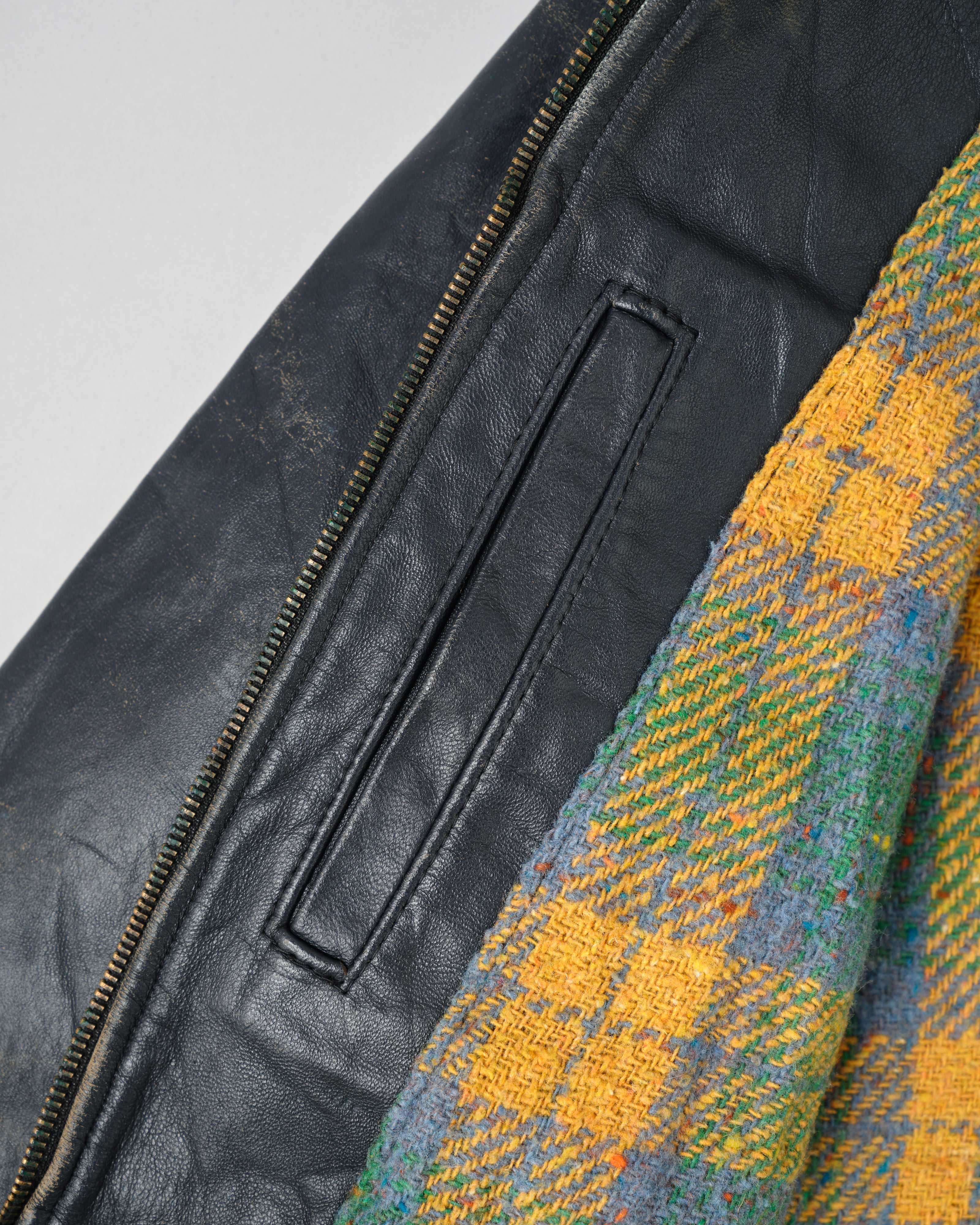 【~80's】French Air Force Pilot Leather Jacket "Civilian Type"