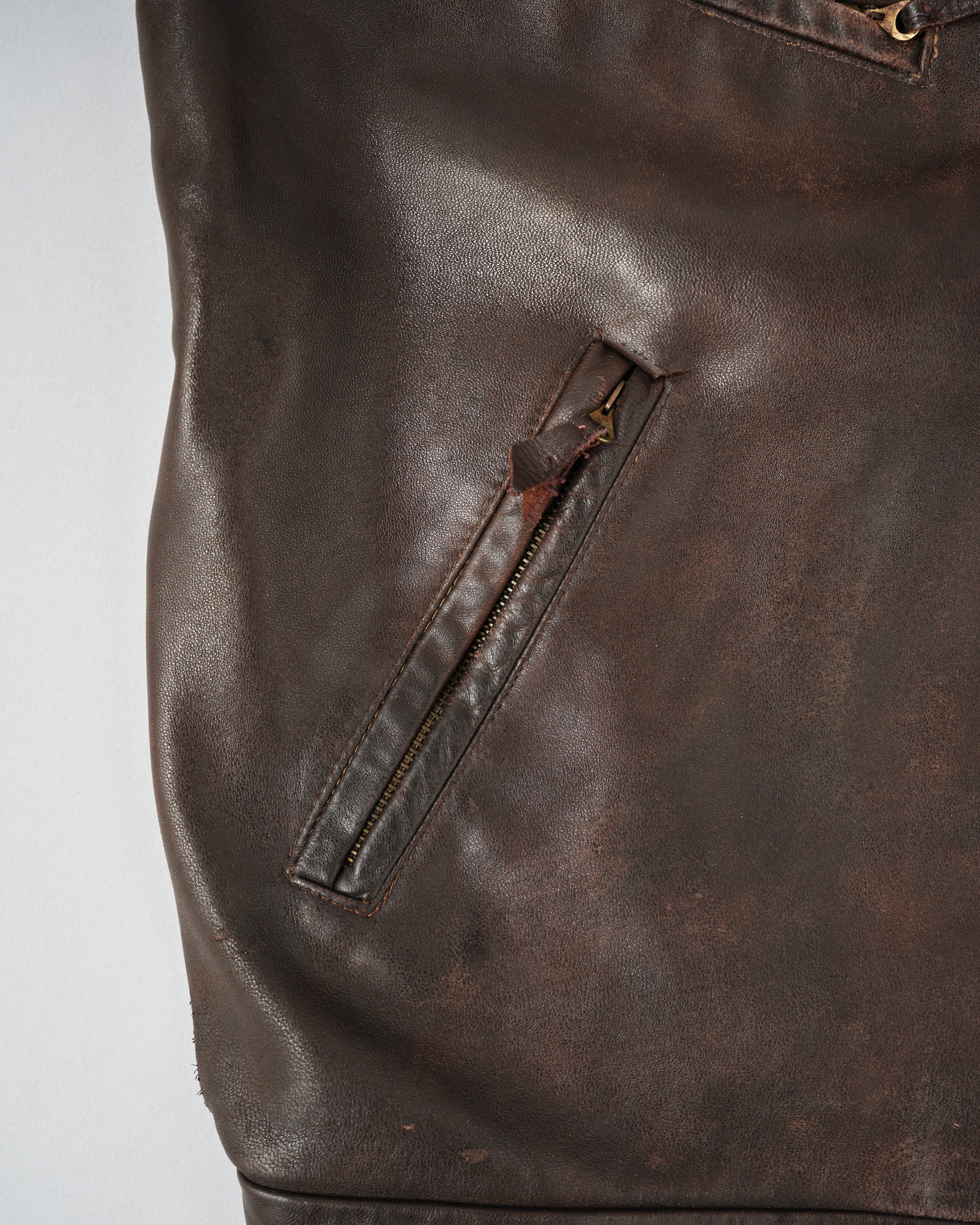 【~40’s】WWII German Air Force Personal Leather Flight Jacket "Luftwaffe"