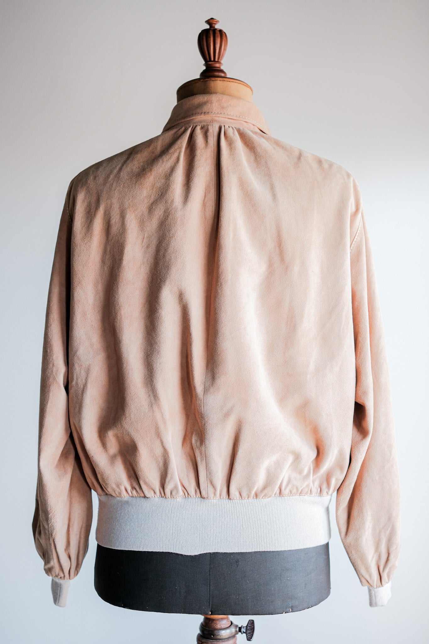 【~70's】Old Hermès Sport Paris Saddle Shoulder Suede Leather Blouson