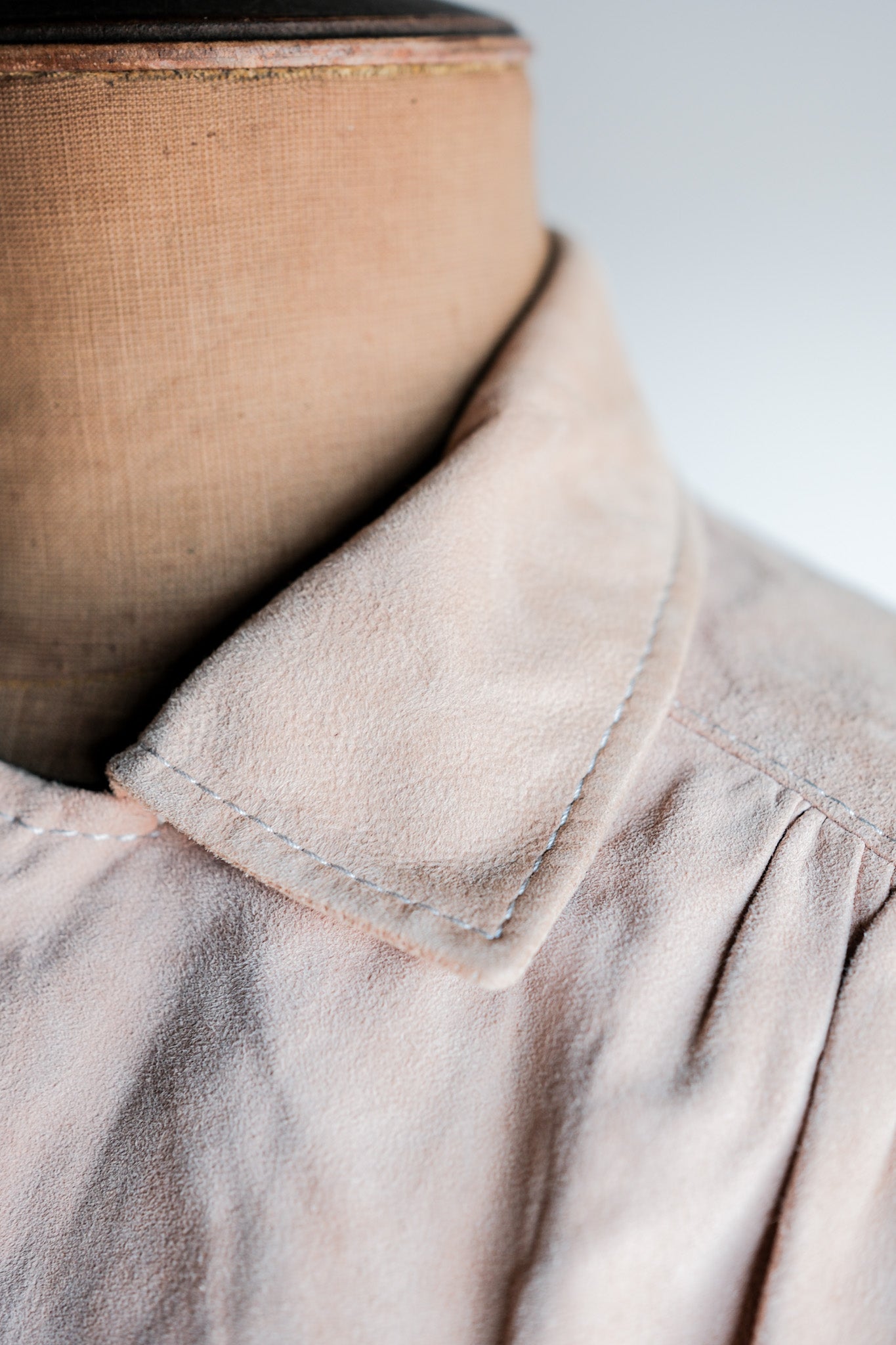【~70's】Old Hermès Sport Paris Saddle Shoulder Suede Leather Blouson