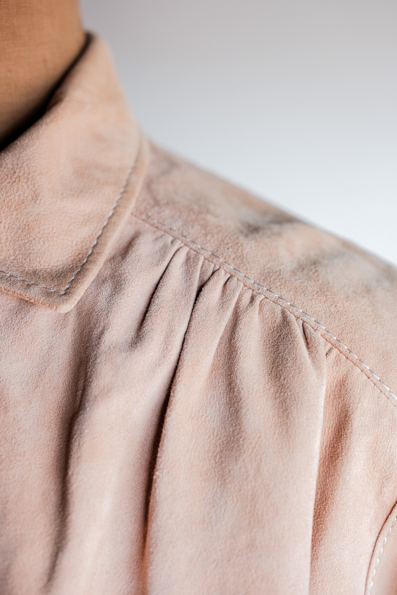 【~70's】Old Hermès Sport Paris Saddle Shoulder Suede Leather Blouson