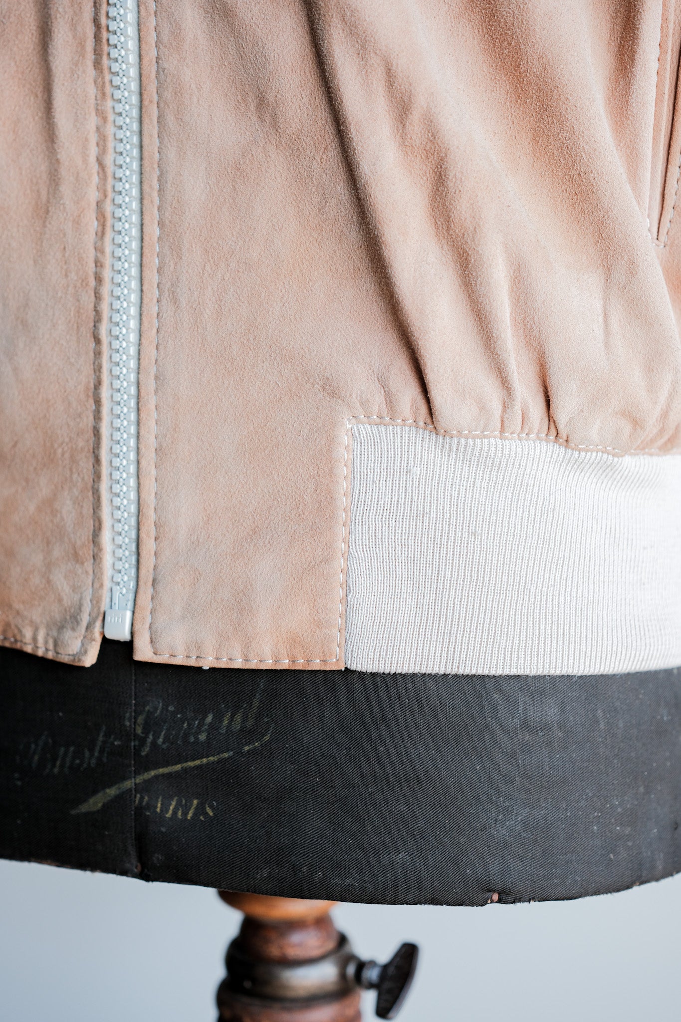 【~70's】Old Hermès Sport Paris Saddle Shoulder Suede Leather Blouson