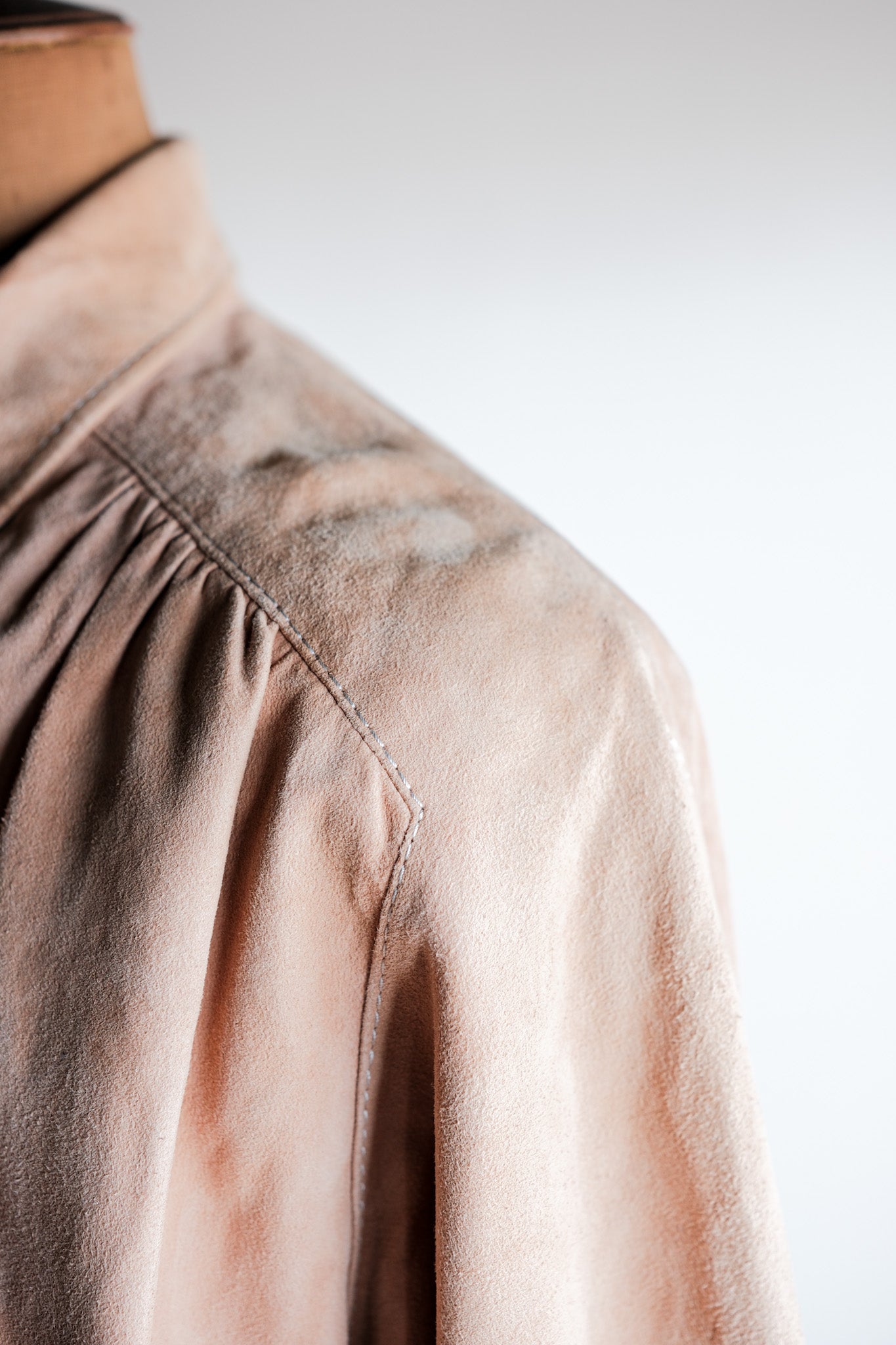 【~70's】Old Hermès Sport Paris Saddle Shoulder Suede Leather Blouson