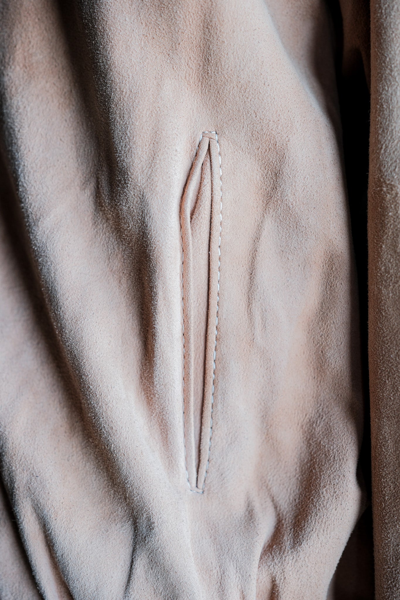 【~70's】Old Hermès Sport Paris Saddle Shoulder Suede Leather Blouson