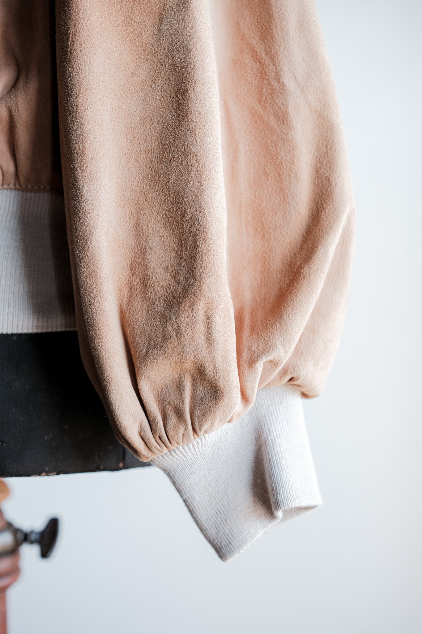 【~70's】Old Hermès Sport Paris Saddle Shoulder Suede Leather Blouson