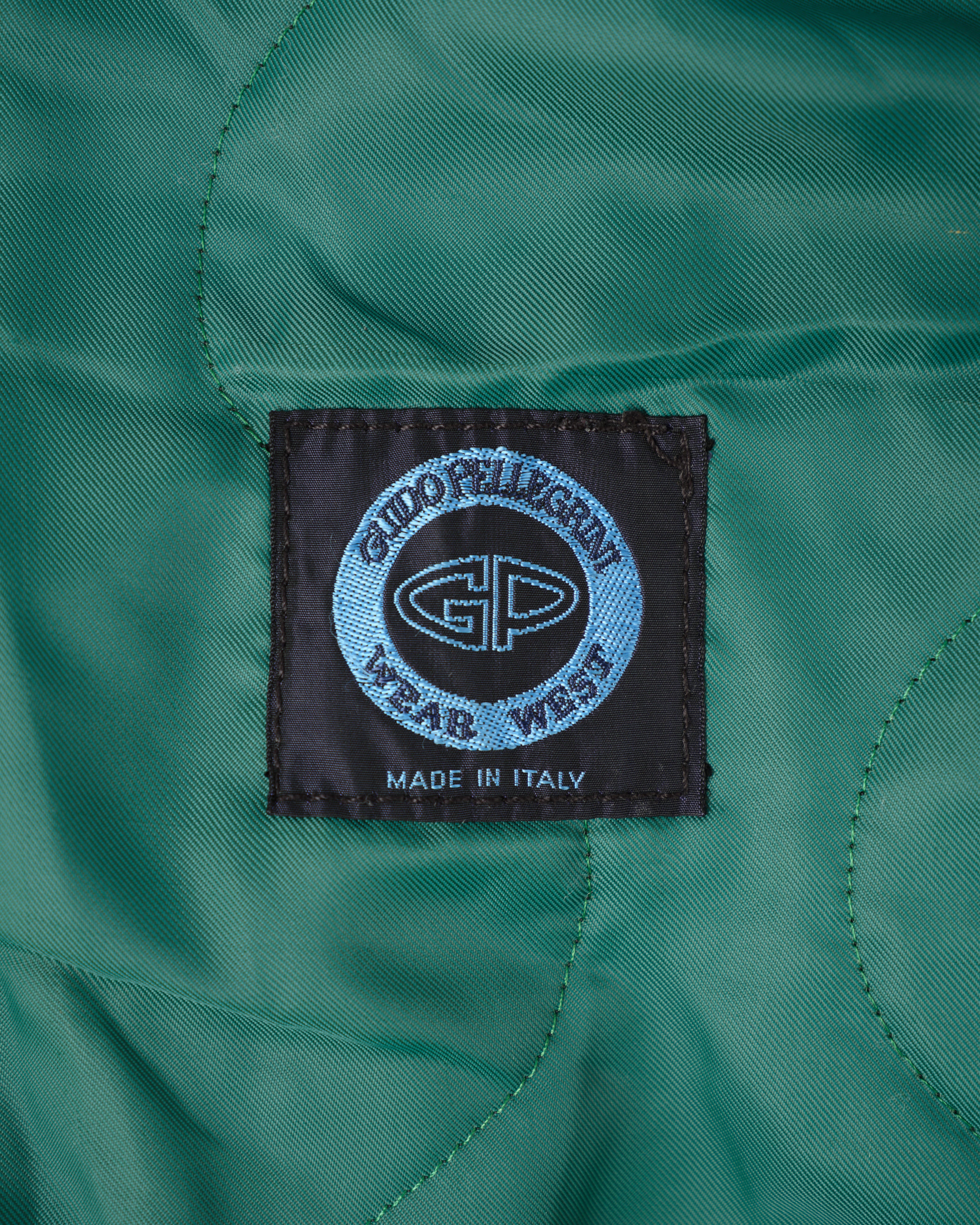 【~80’s】Old GUIDO PELLEGRINI Cotton Polyurethane Flight Type Blouson Size.42