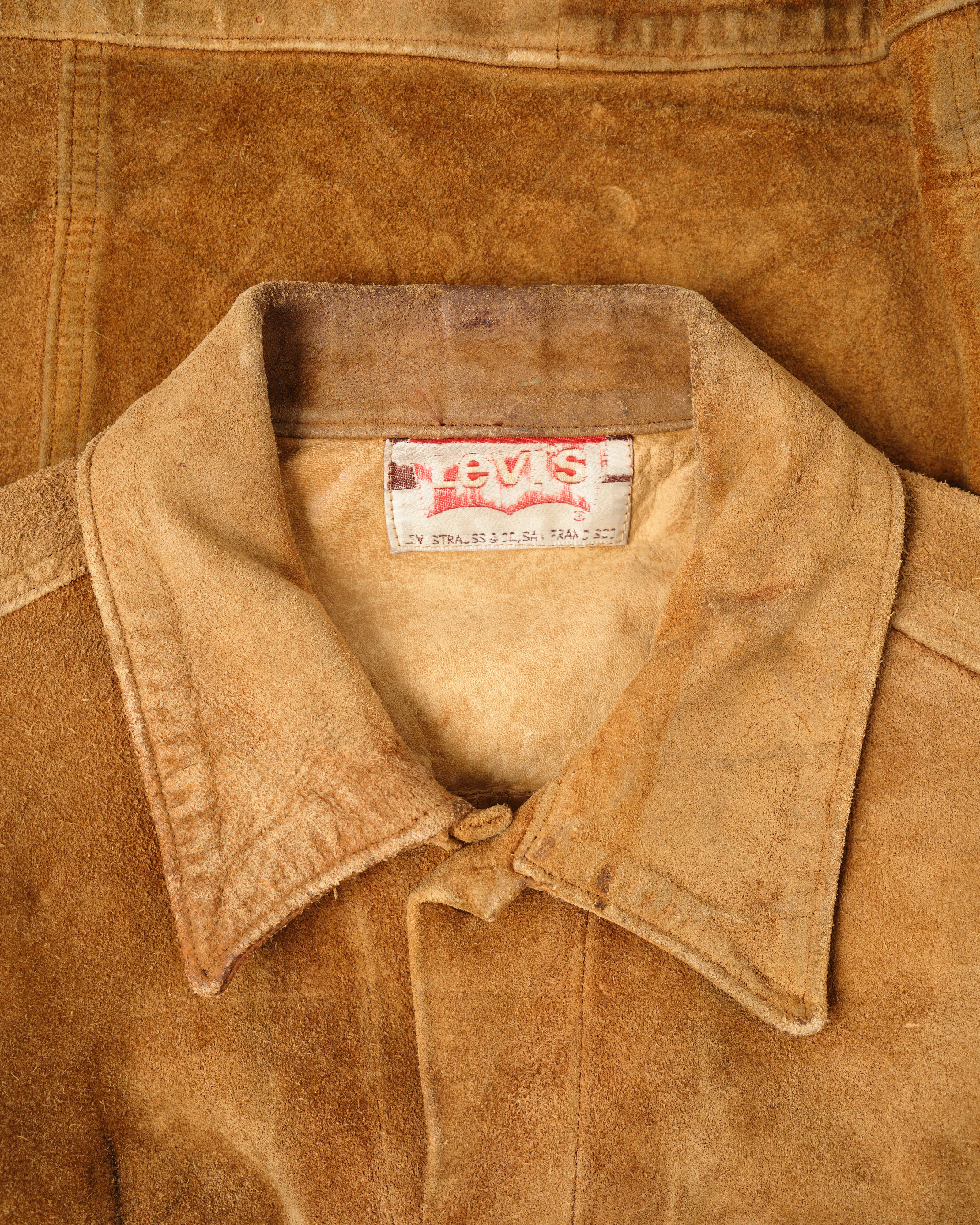 【~70's】Vintage Levi's Suede Leather Trucker Jacket