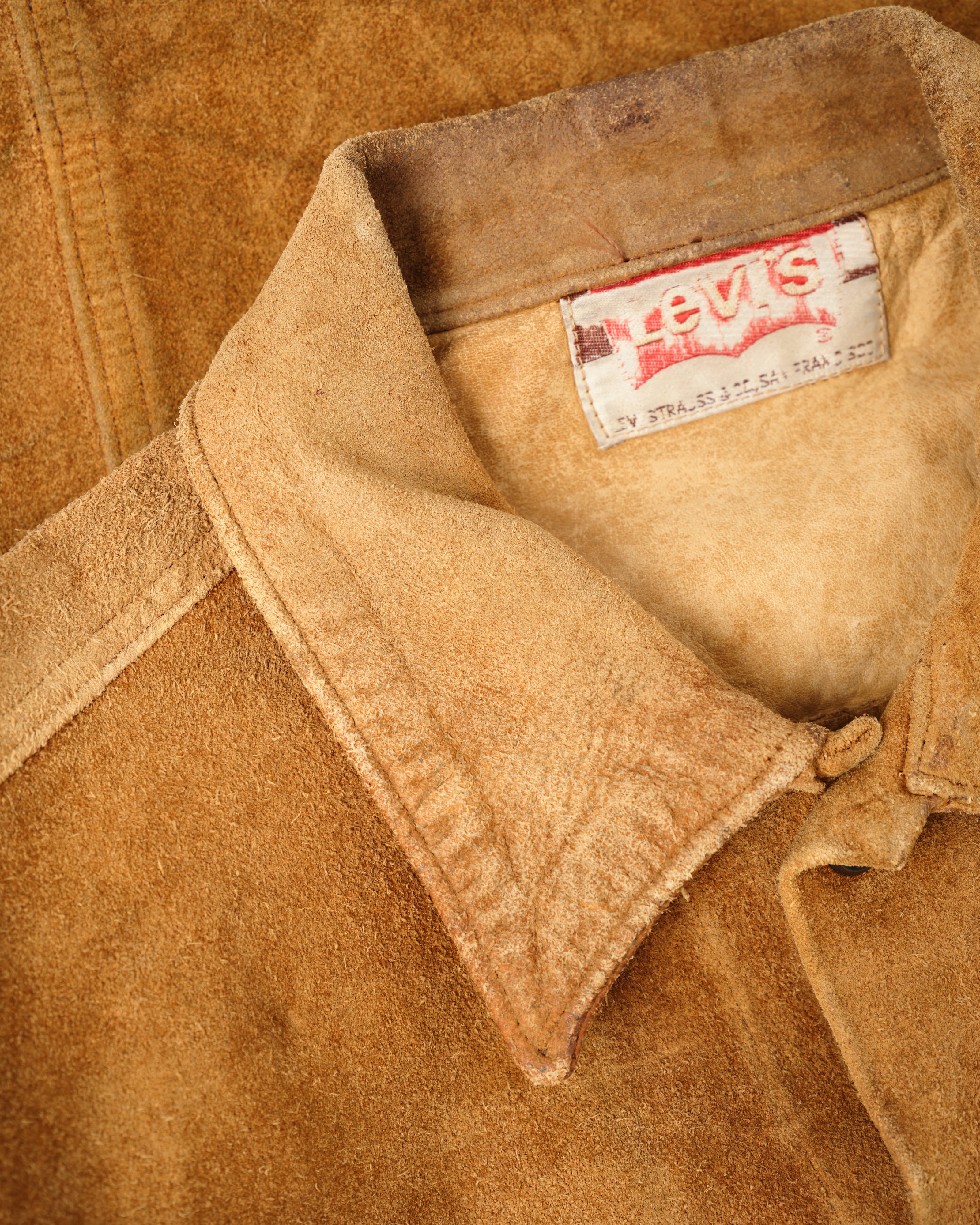 【~70's】Vintage Levi's Suede Leather Trucker Jacket