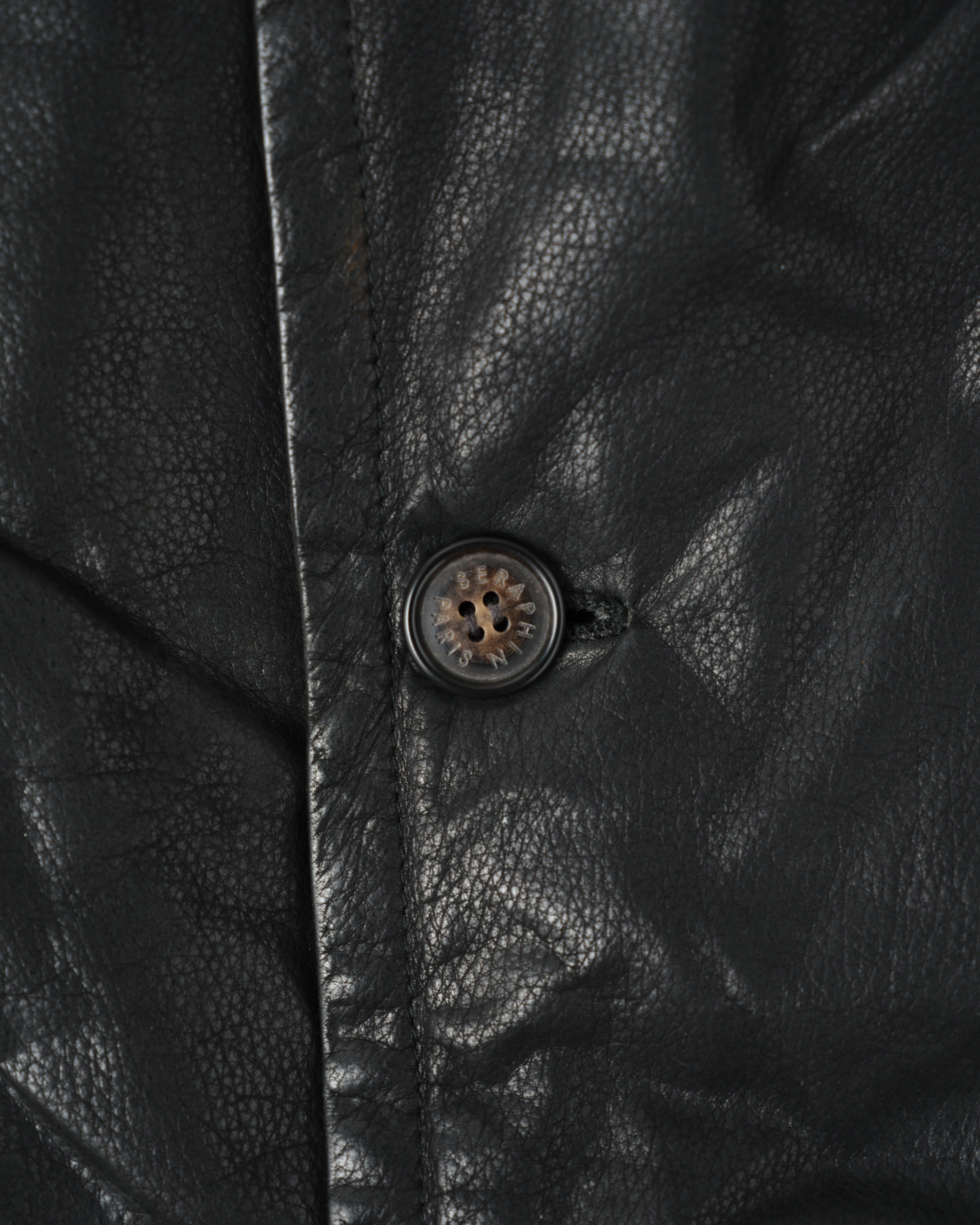 【~90's】Old SERAPHIN Deerskin Leather Jacket Size.52 "MARIE-LOUISE 別注"