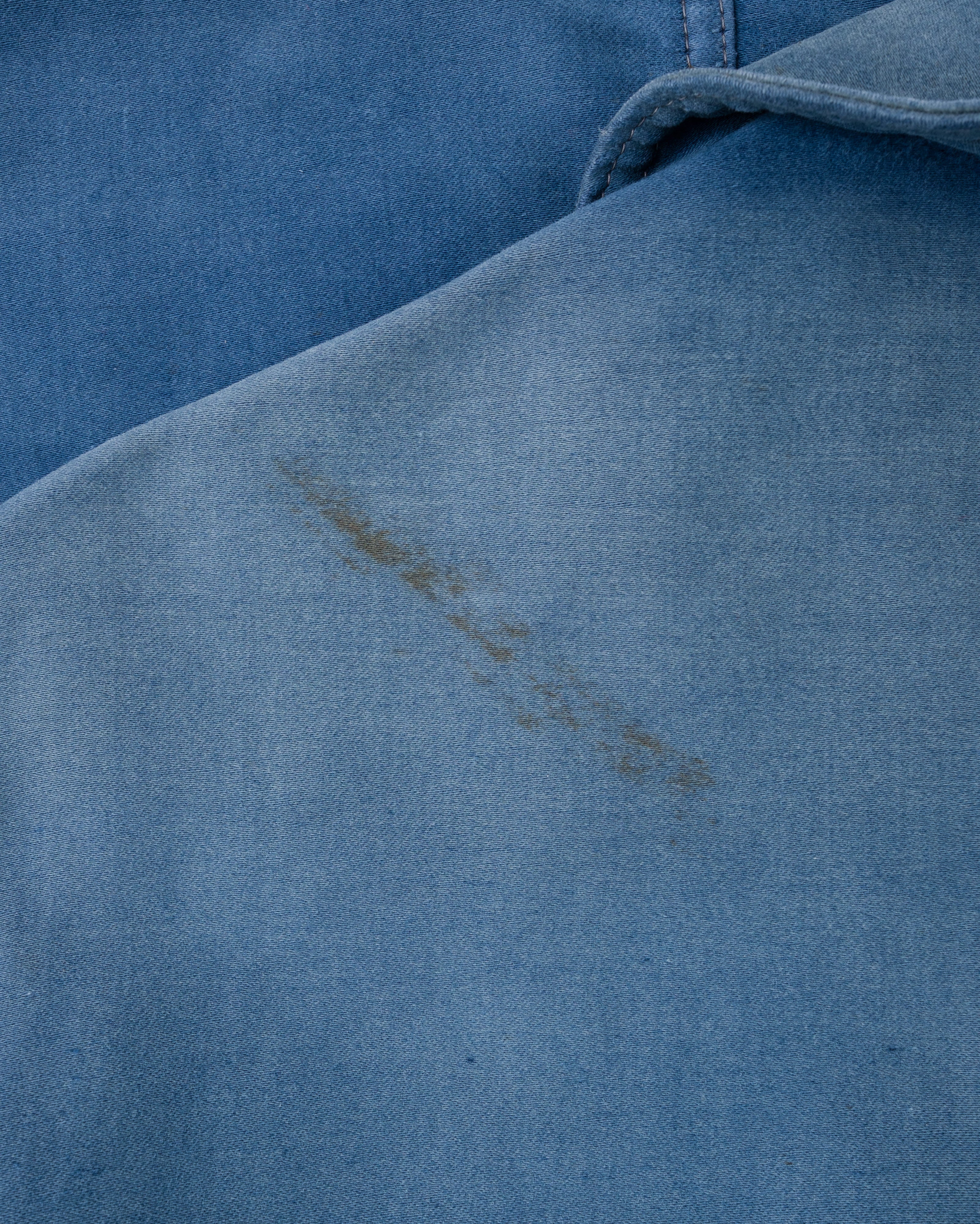 【~50’s】French Vintage Blue Moleskin Work Jacket "Le Mont St Michel"