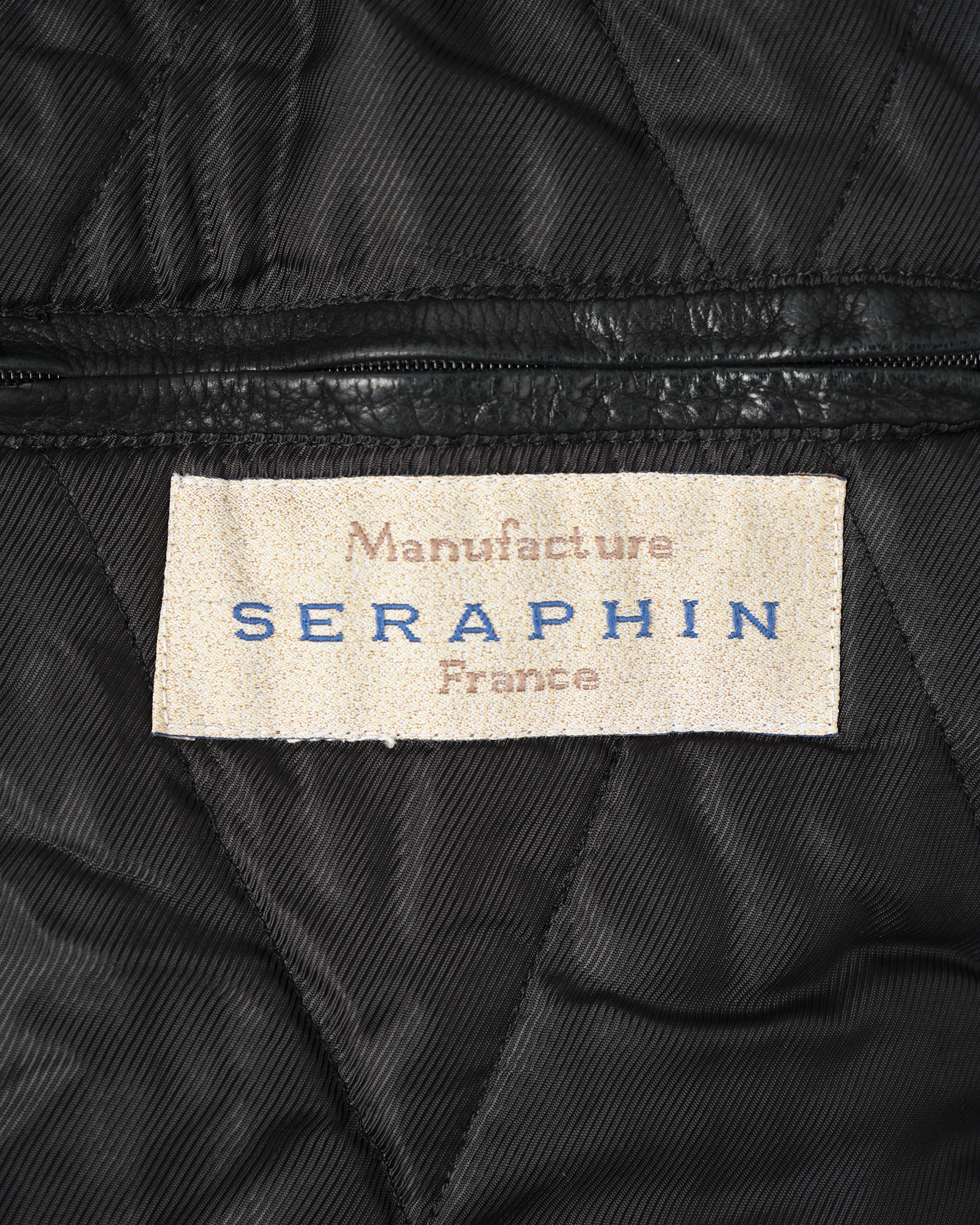 【~90's】Old SERAPHIN Deerskin Leather Jacket Size.52 "MARIE-LOUISE 別注"