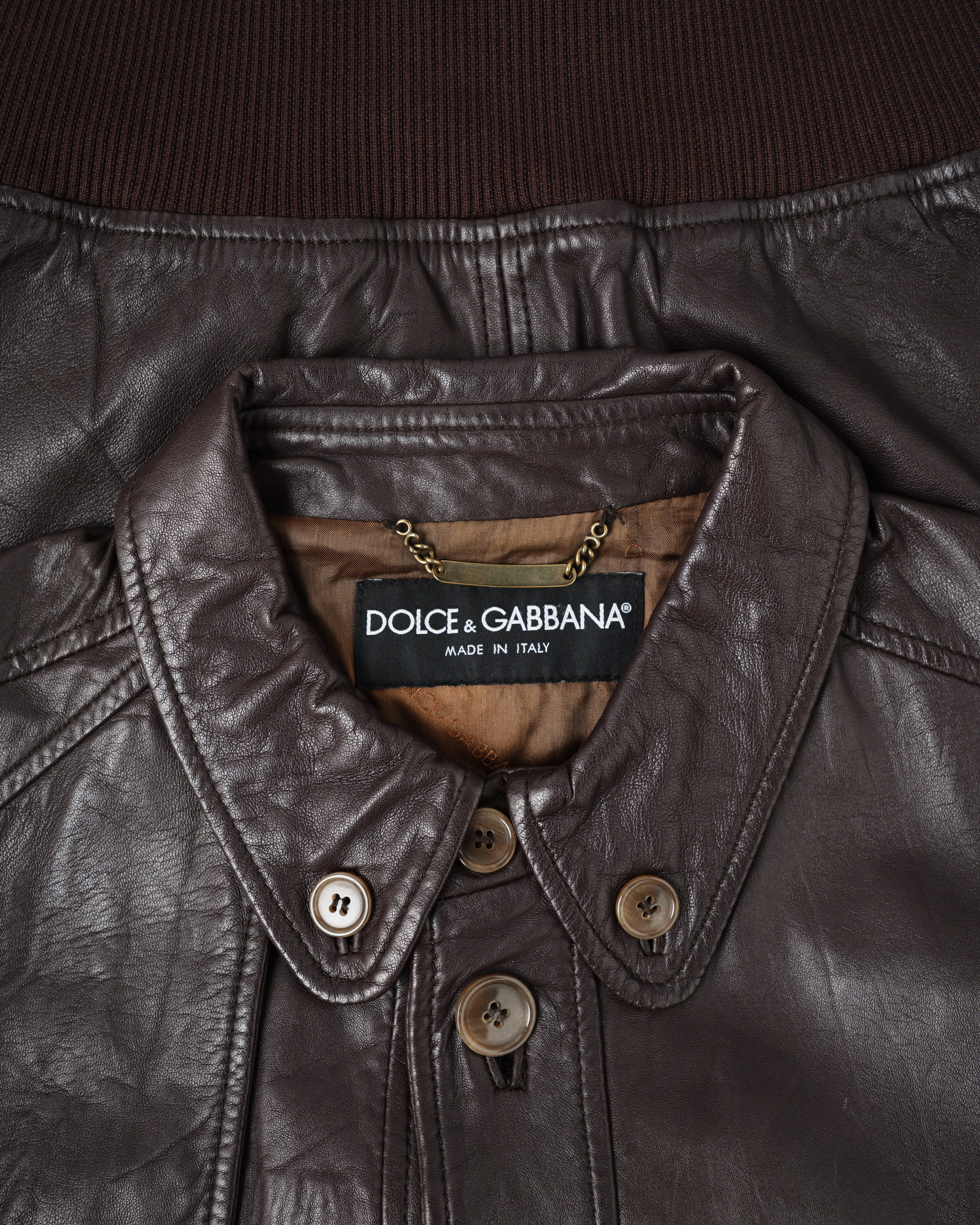 【~00’s】Old DOLCE&GABBANA Lambskin Leather Blouson Size.50