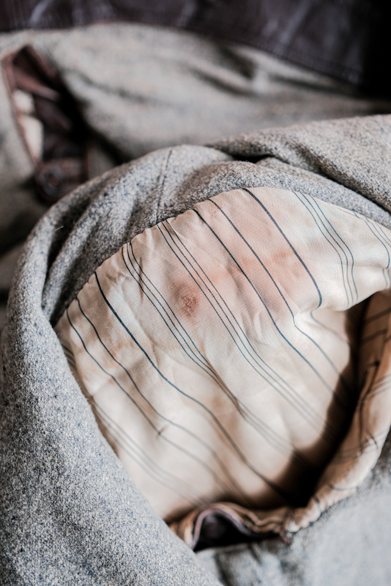 【~40's】WWⅡ French CJF Leather Cyclist Jacket