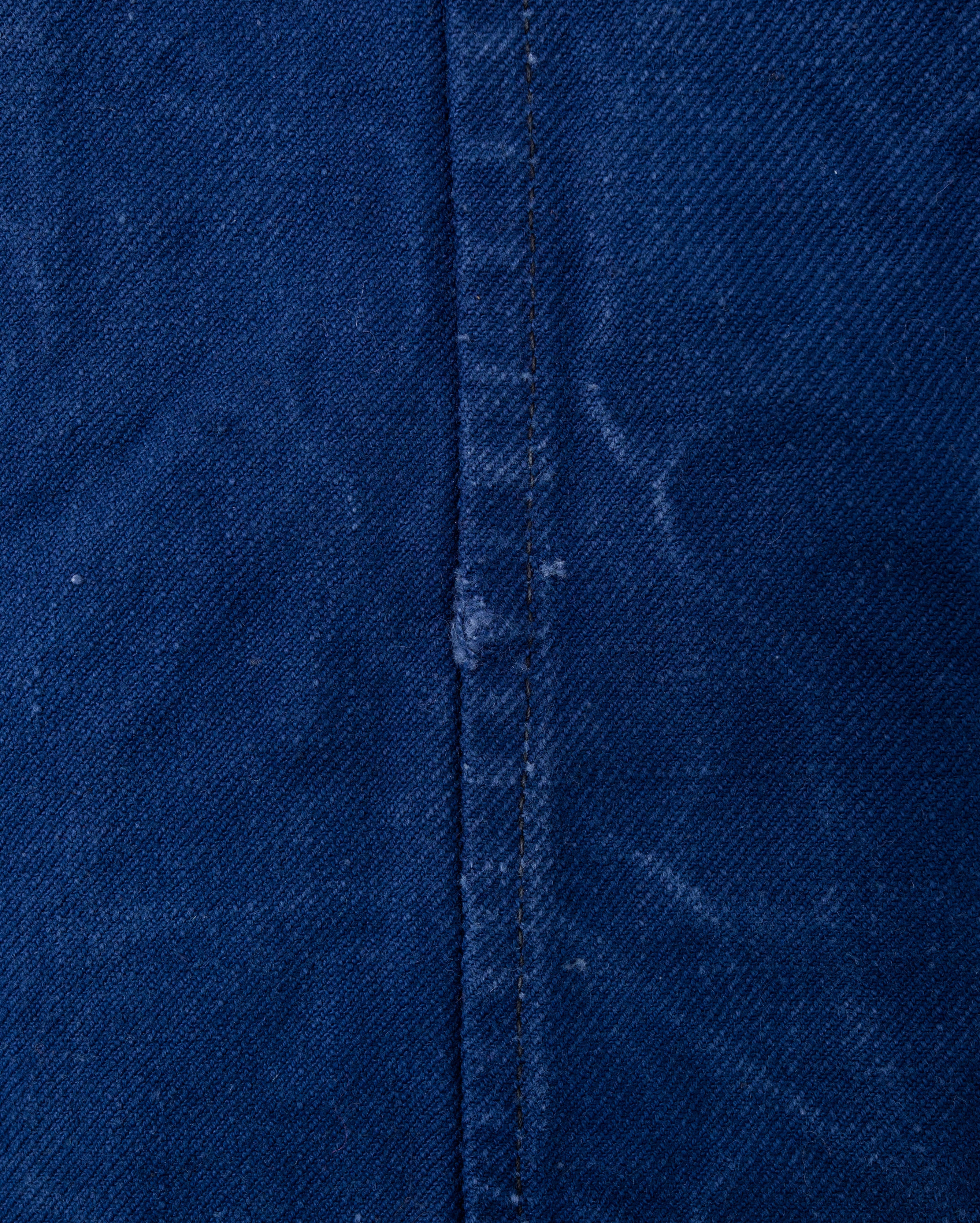 【~50's】French Vintage Deep Blue Cotton Twill Double Breasted Work Jacket