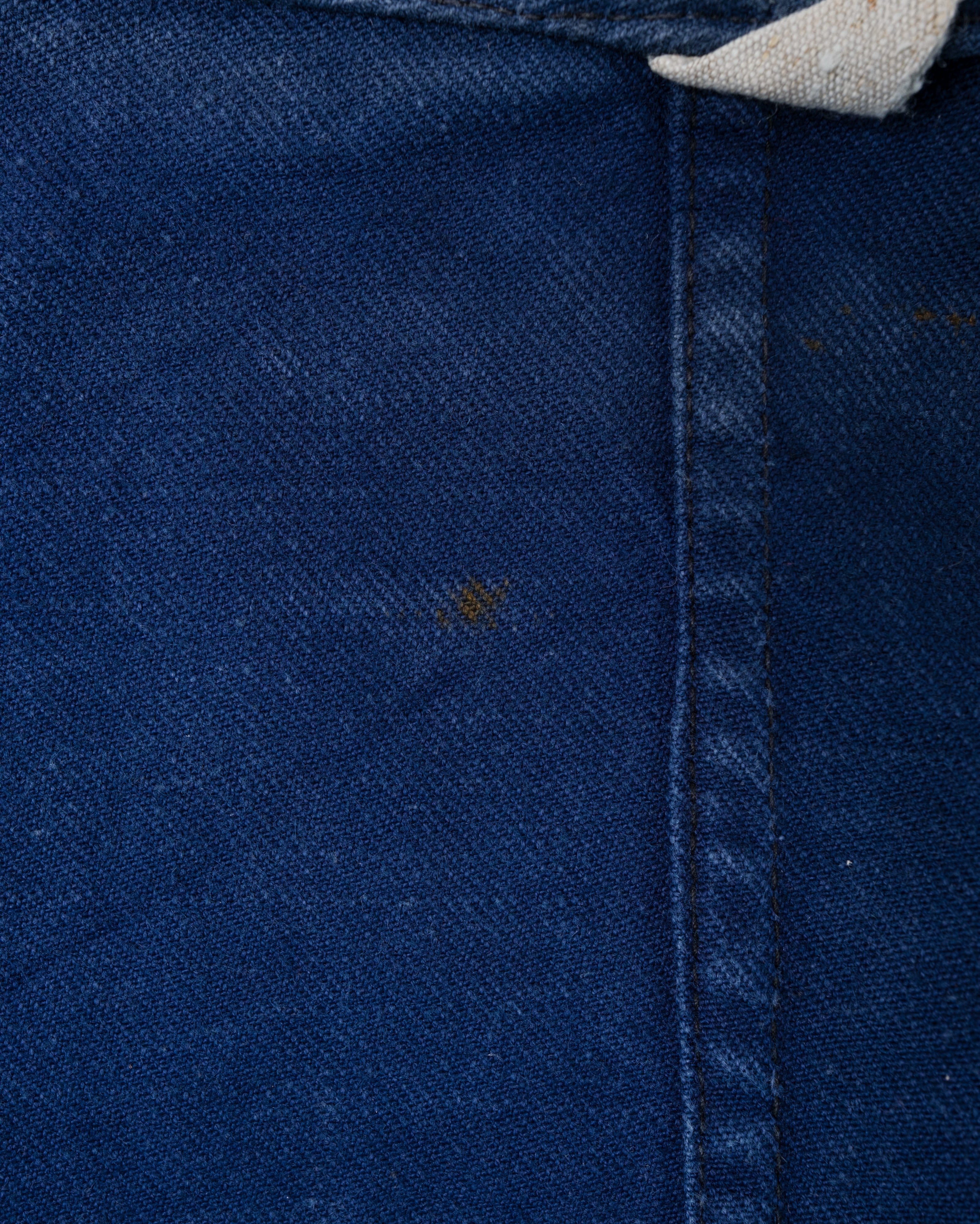 【~50's】French Vintage Deep Blue Cotton Twill Double Breasted Work Jacket