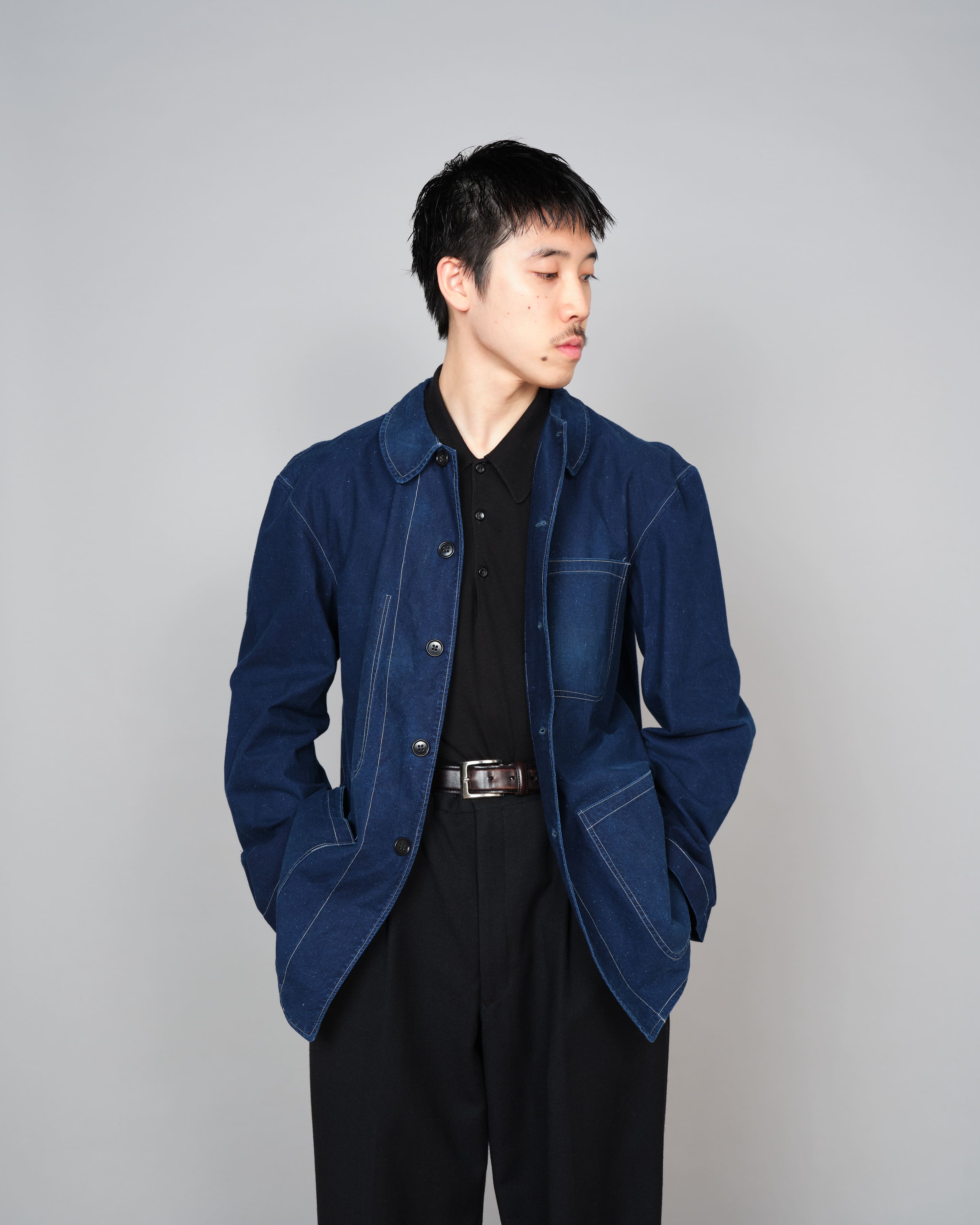 【~60’s】French China Indigo Cotton Work Jacket Size.54