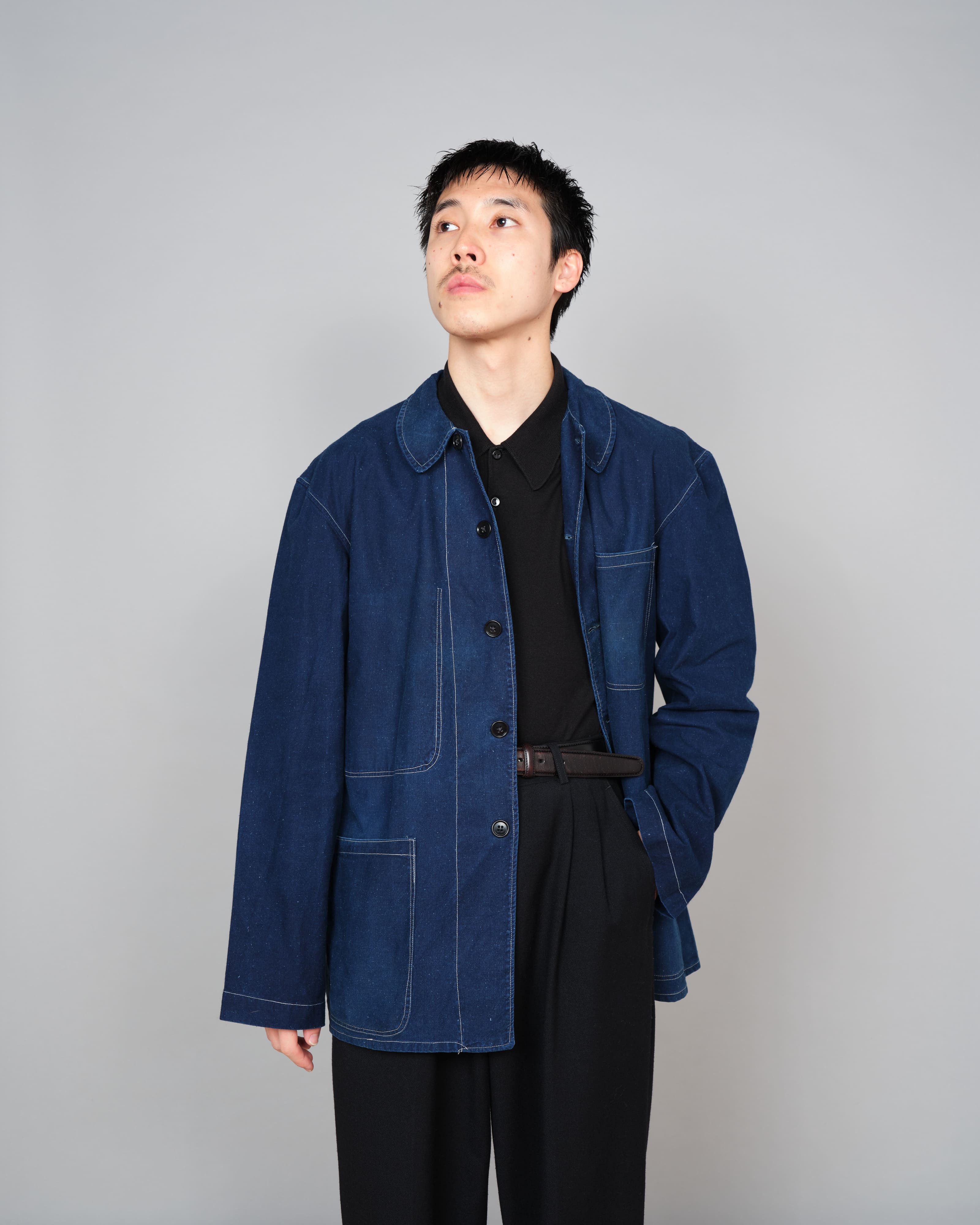 【~60’s】French China Indigo Cotton Work Jacket Size.54