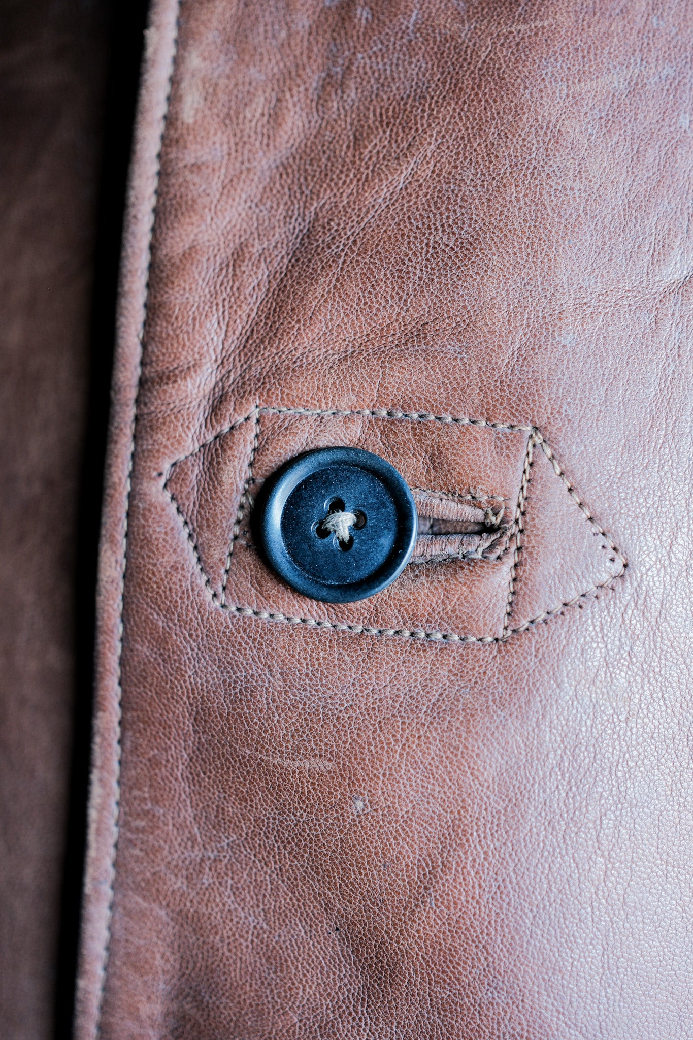 【~40's】British Army Jerkin Leather Vest "Modified"