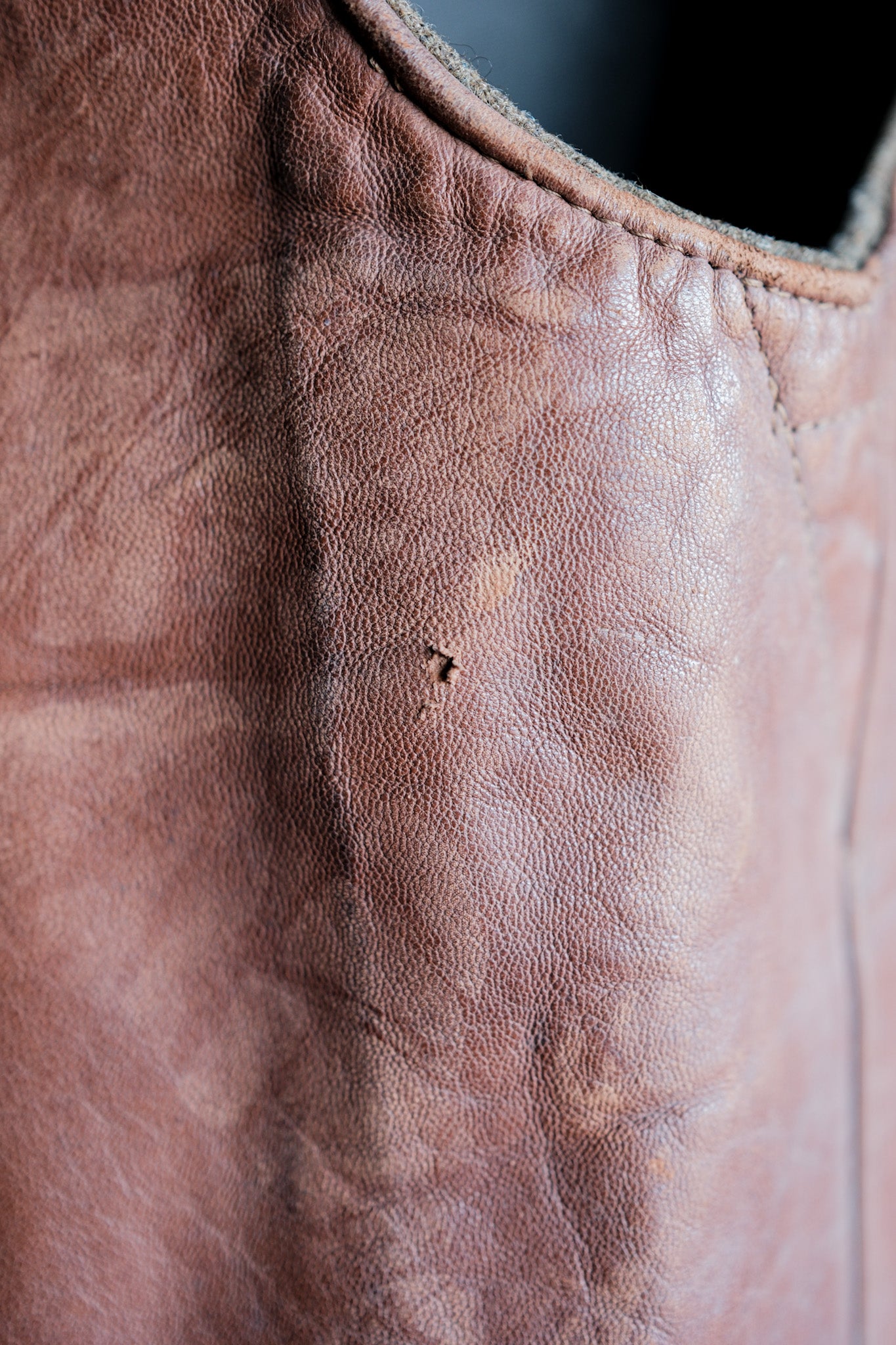 【~40's】British Army Jerkin Leather Vest "Modified"