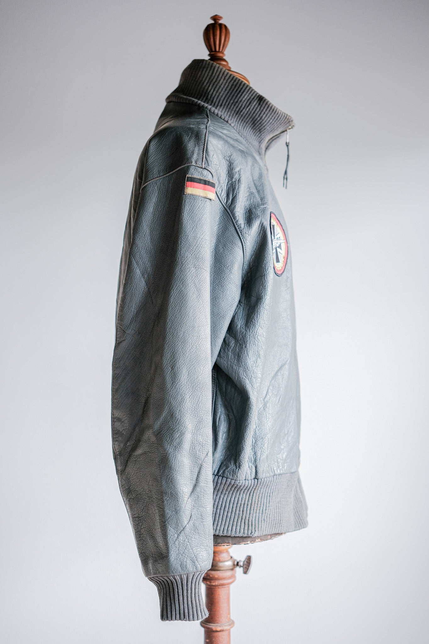 【~70’s】West German Air Force Pilot Leather Jacket With Patches Size.190/100