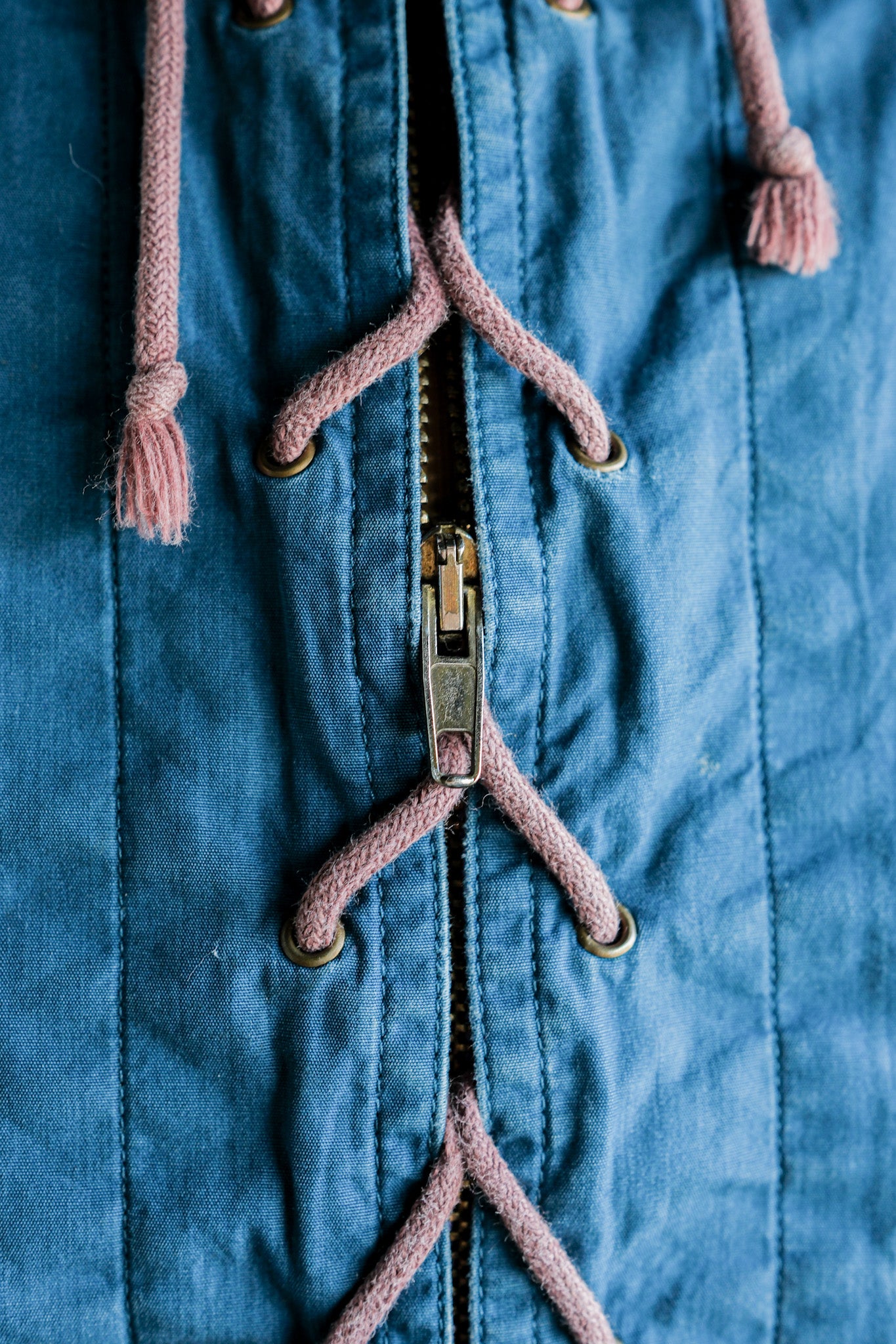 【~80's】Old GIORGIO ARMANI 2 Tone Zip Up Cotton Blouson